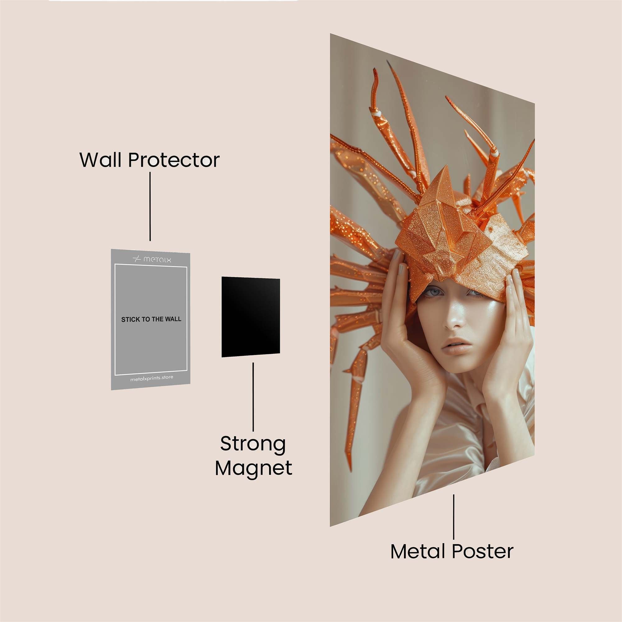 Crab Elegance Safe Wall Magnetic / M