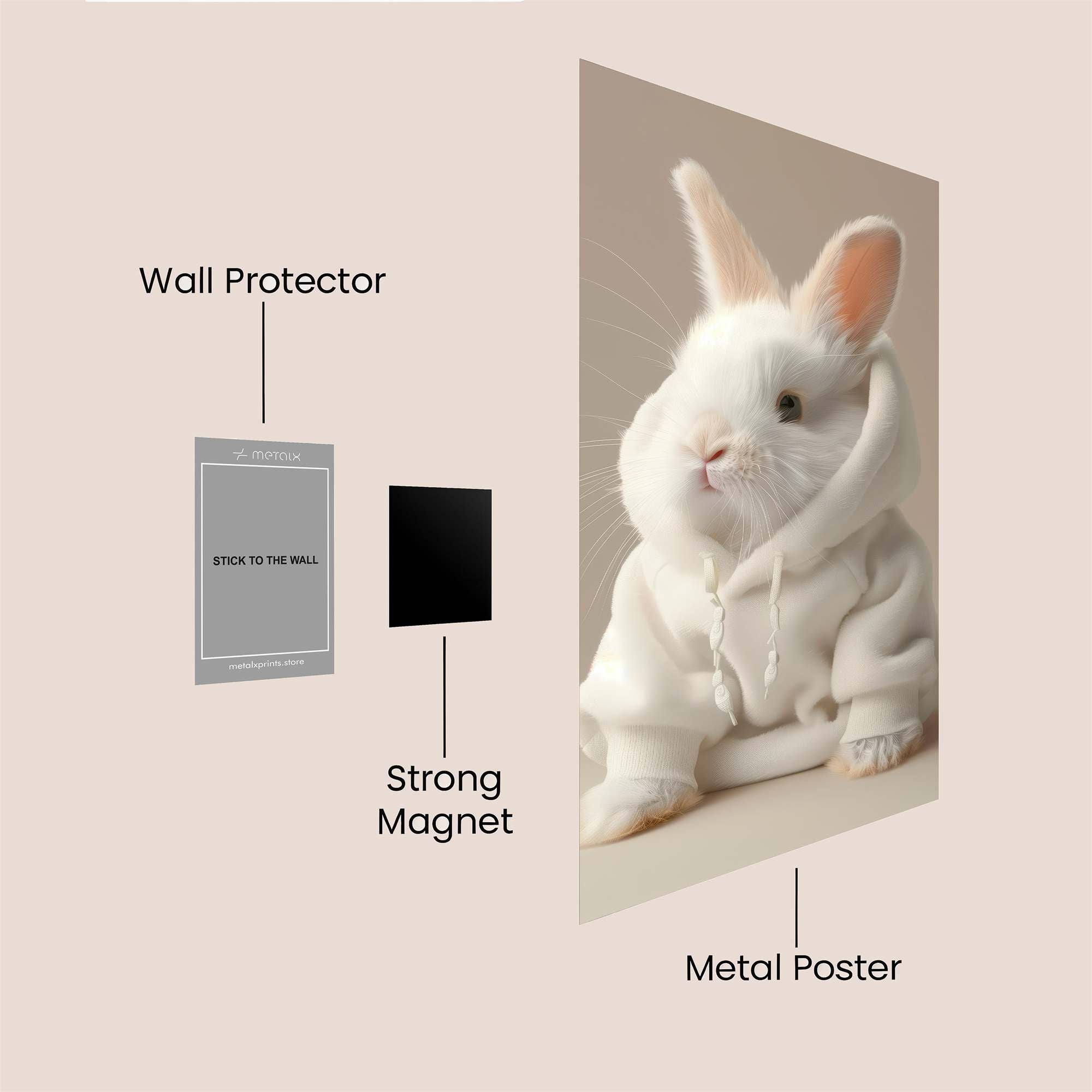 Bunny Bliss Safe Wall Magnetic / M