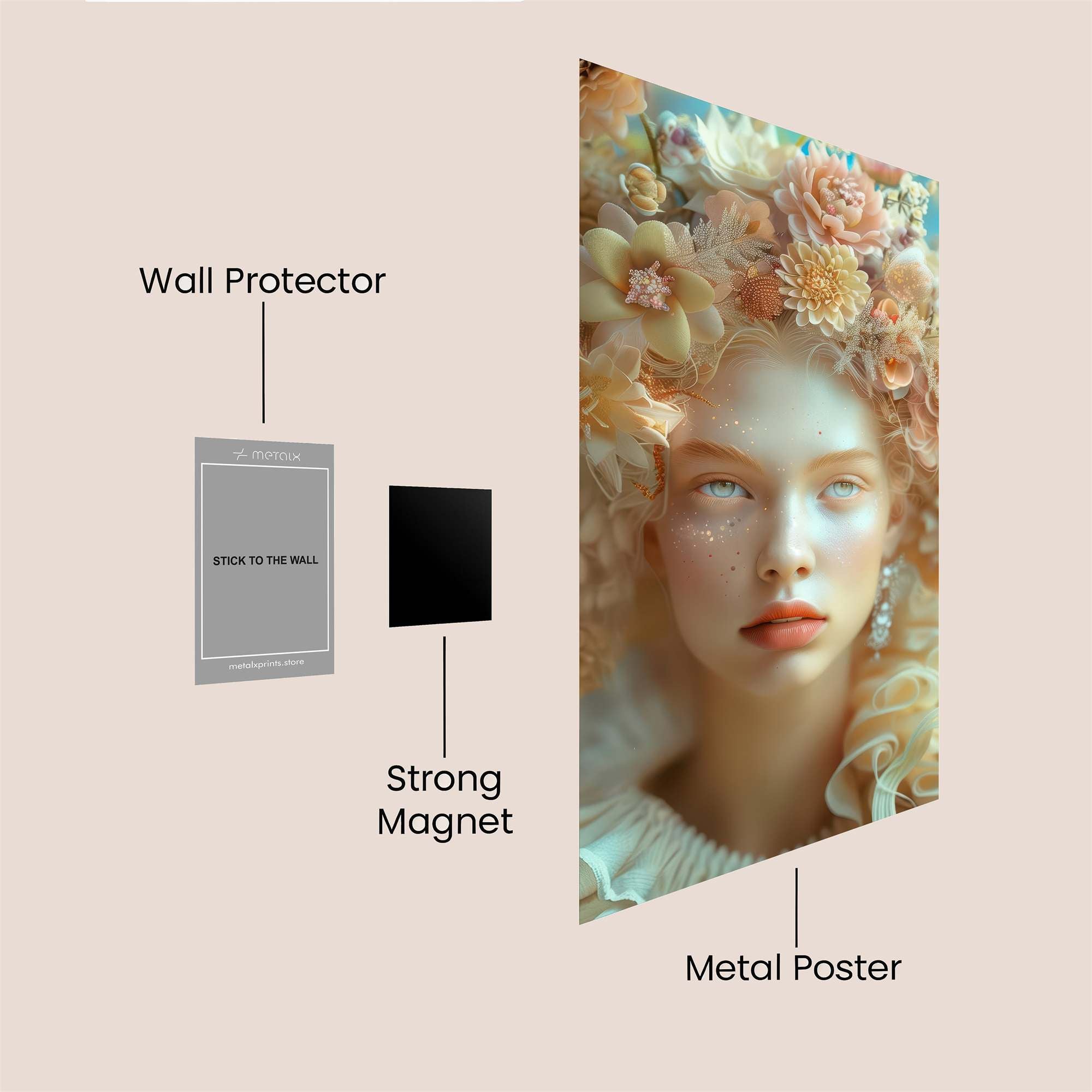 Floral Enchantment Safe Wall Magnetic / M