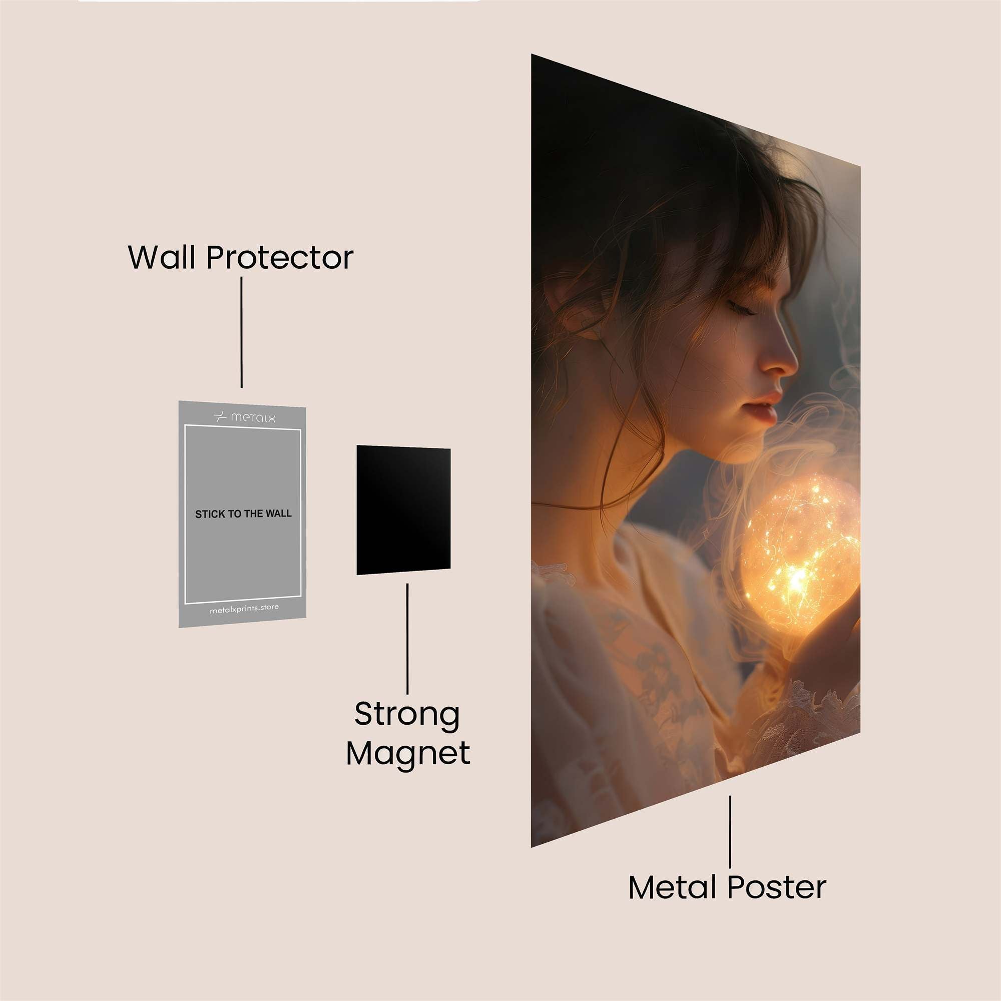 Glimmering Serenity Safe Wall Magnetic / M