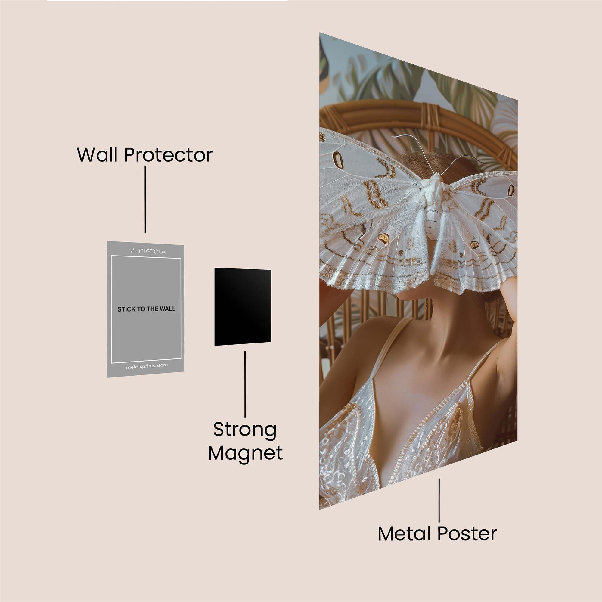 Butterfly Whimsy Safe Wall Magnetic / M