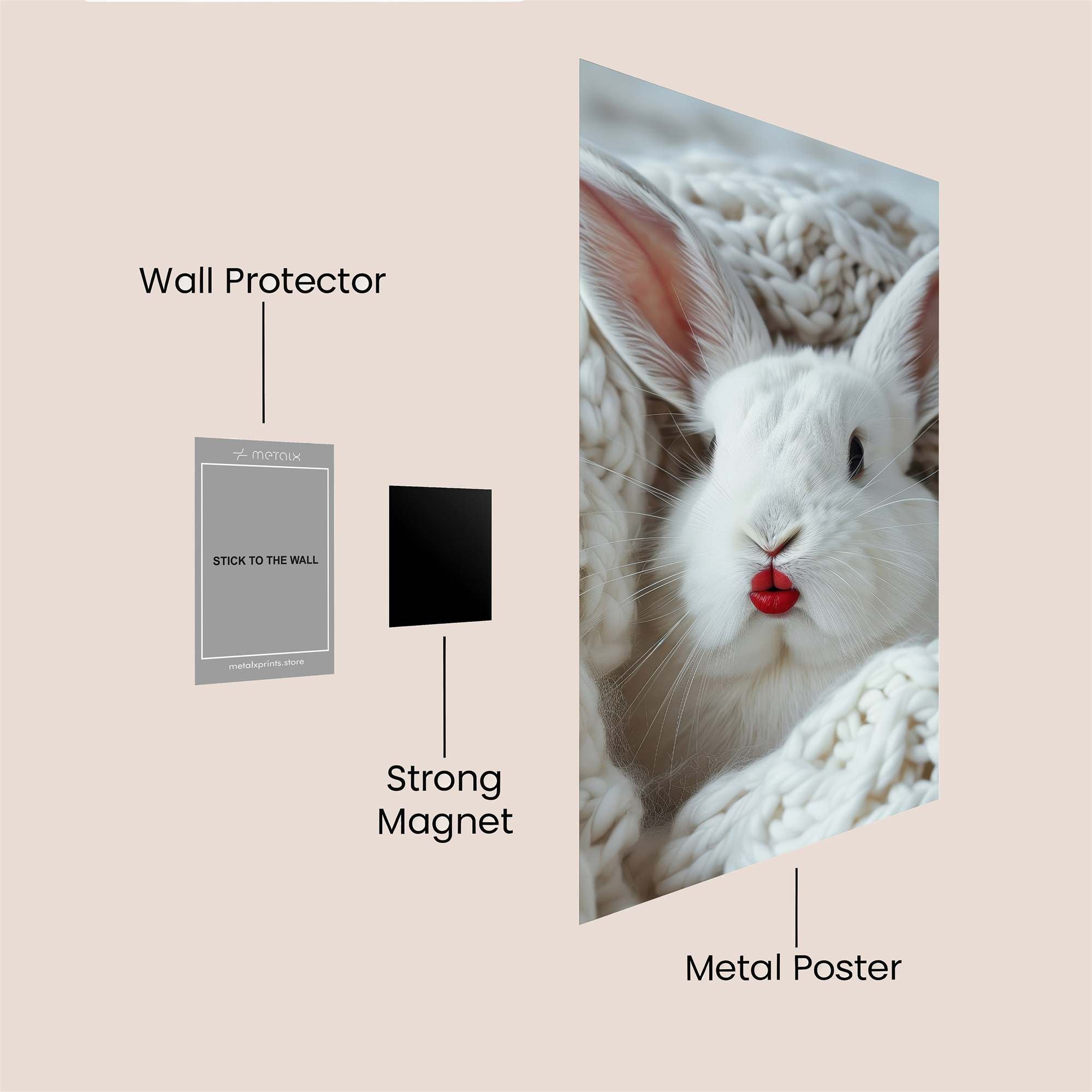 Rabbit Glamour Safe Wall Magnetic / M