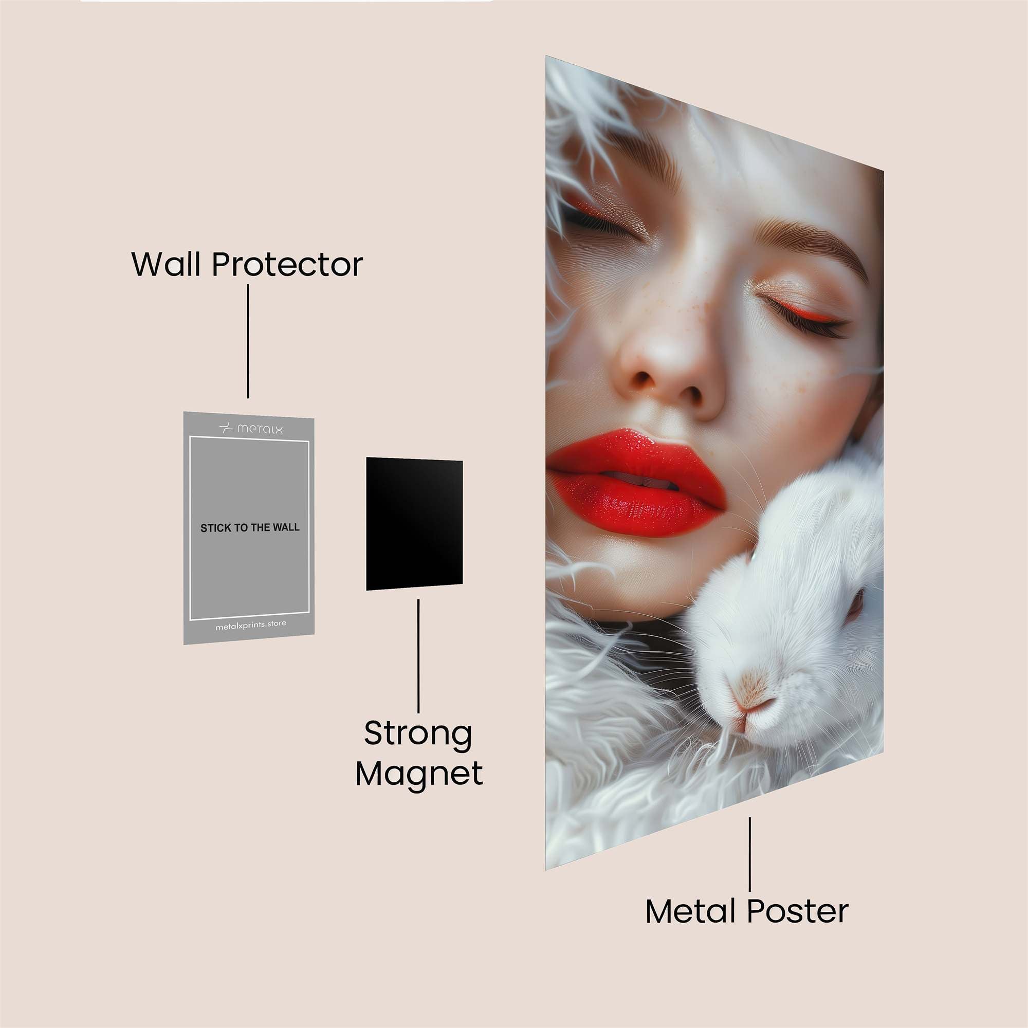 Bunny Bliss Safe Wall Magnetic / M