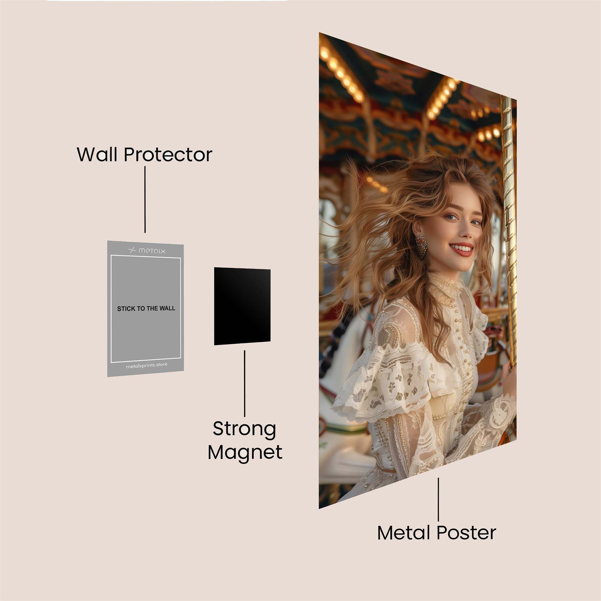 Carousel Whimsy Safe Wall Magnetic / M