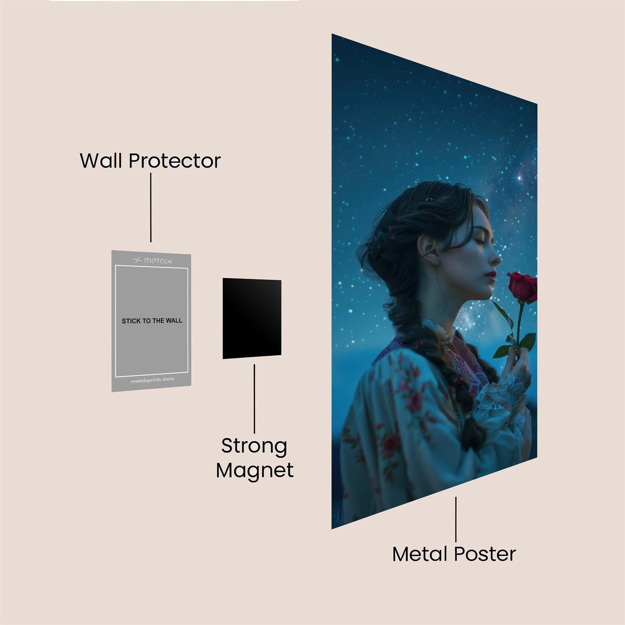 Rose Whispers Safe Wall Magnetic / M