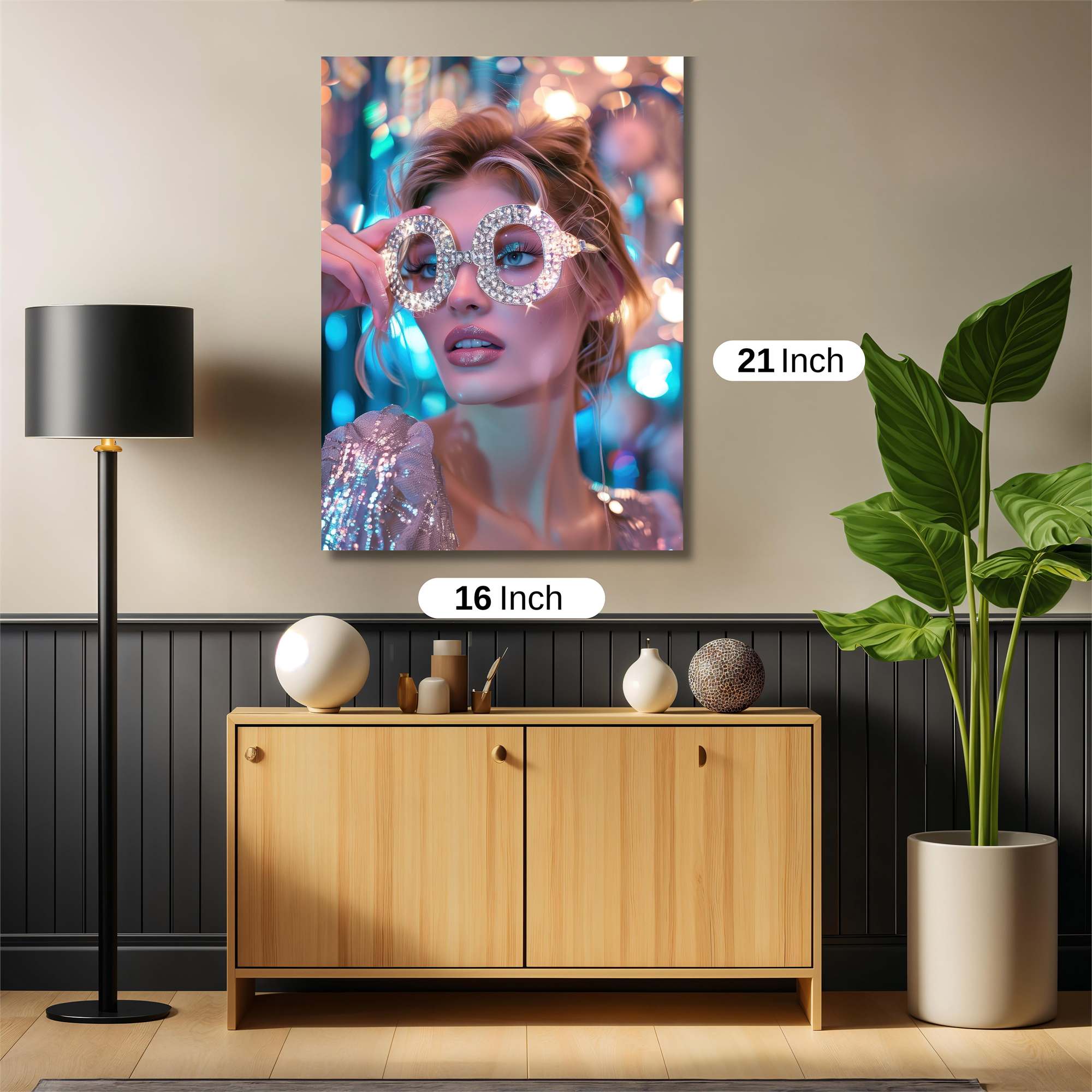 Glitter Glamour Safe Wall Magnetic / M