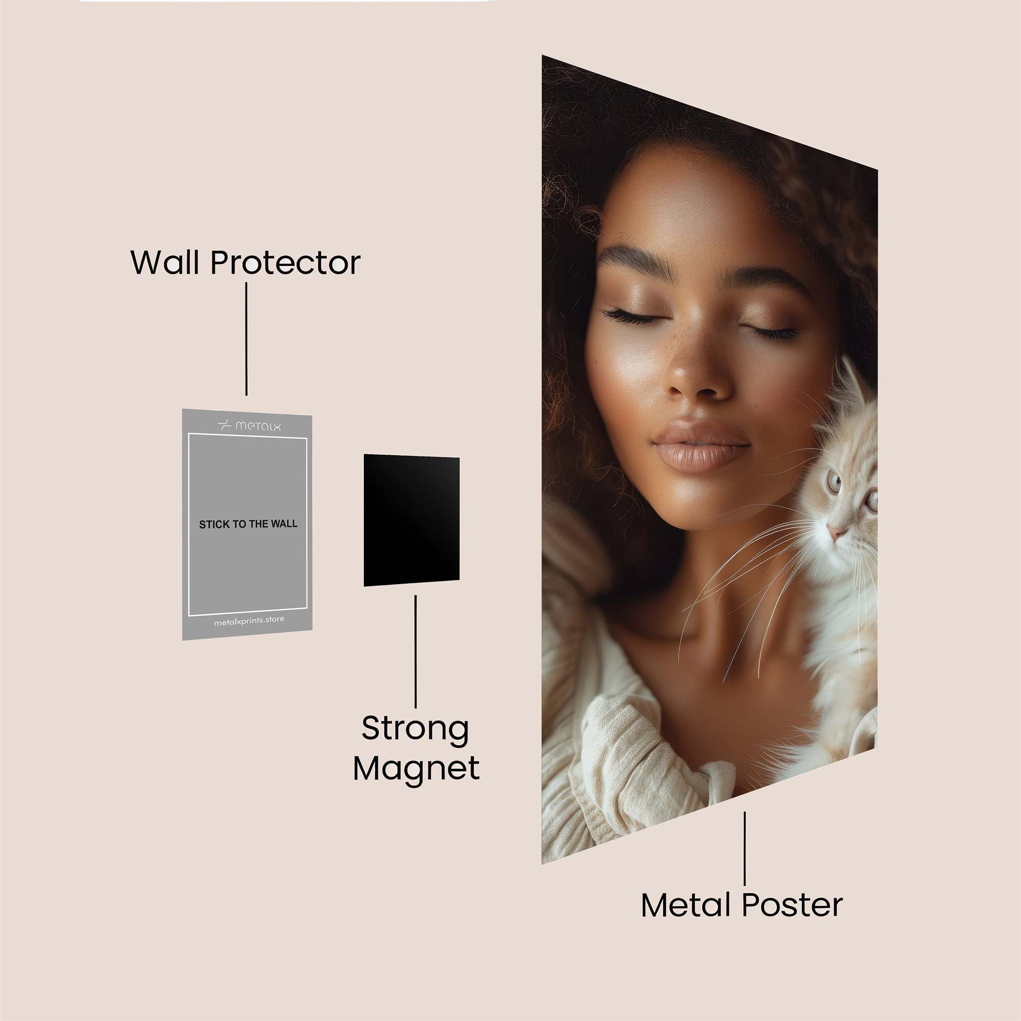 Feline Serenity Safe Wall Magnetic / M