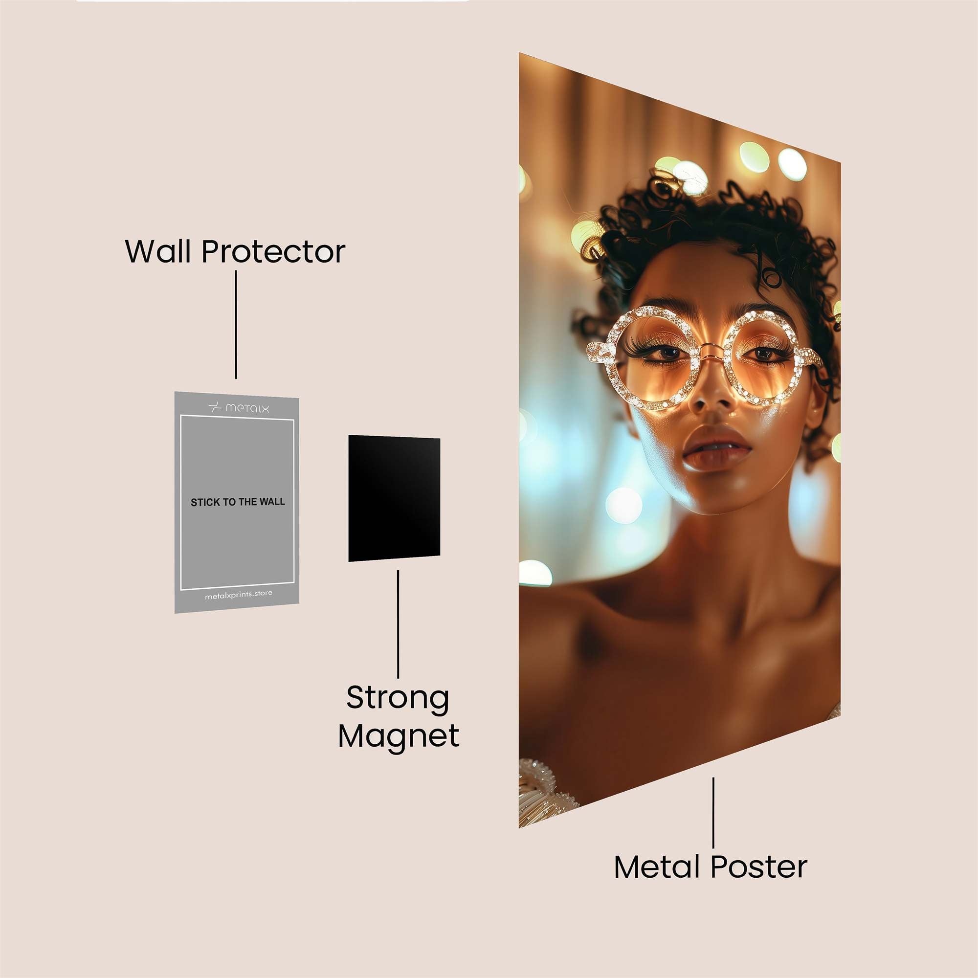 Glamour Glow Safe Wall Magnetic / M