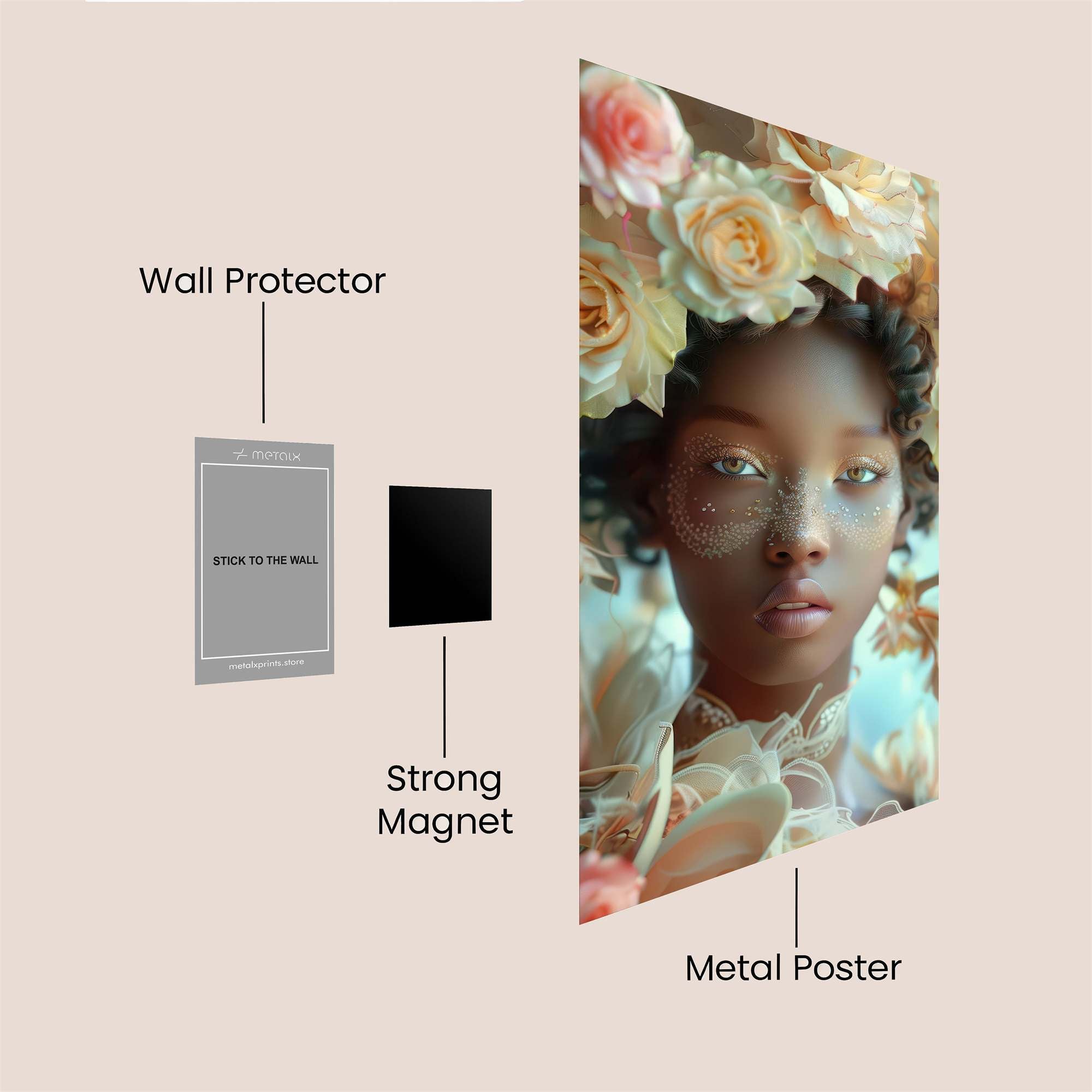 Floral Enchantment Safe Wall Magnetic / M