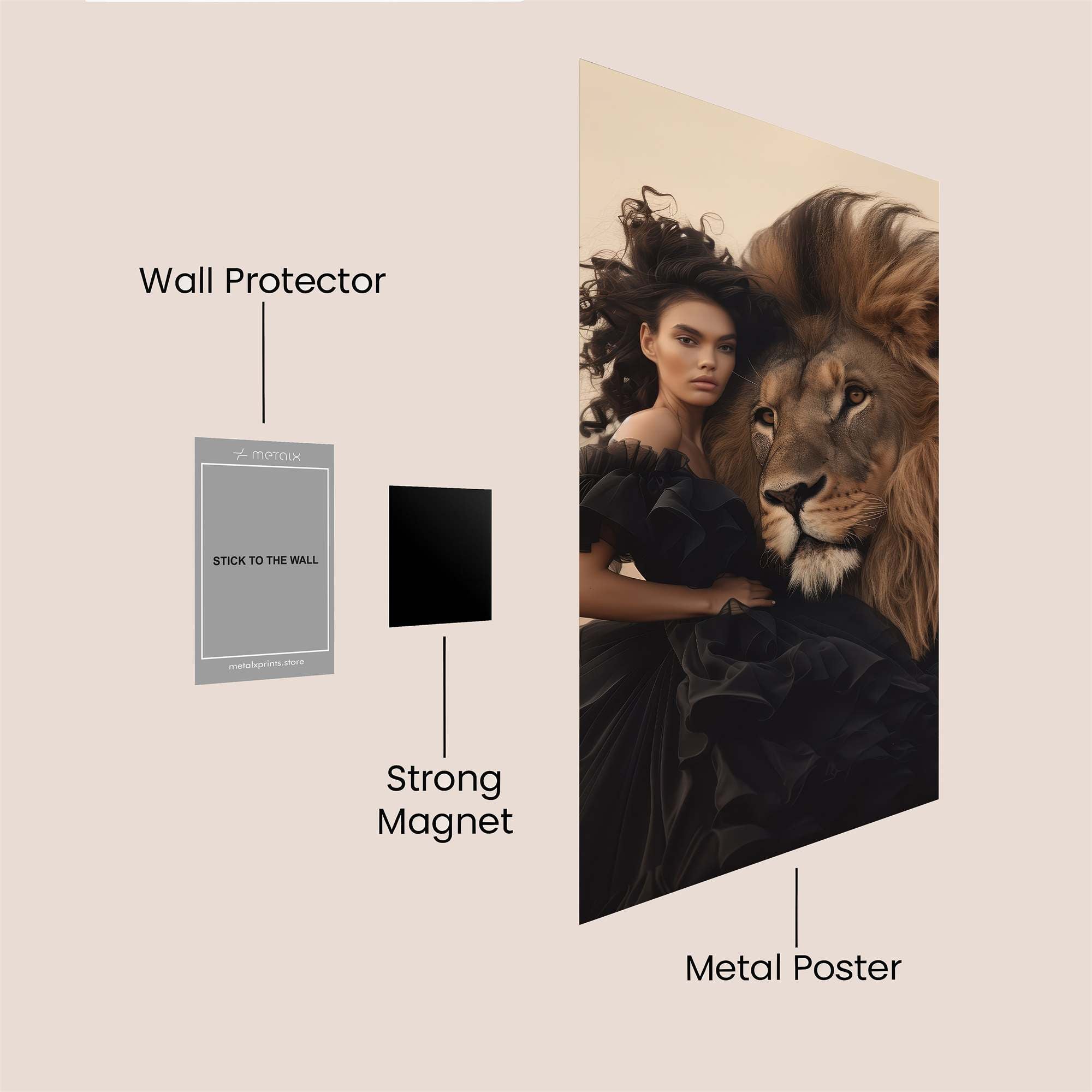Lioness Majesty Safe Wall Magnetic / M