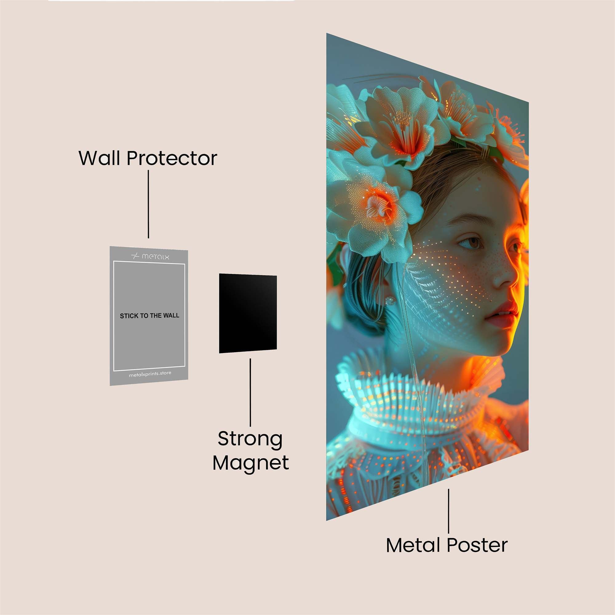 Flowerlight Dream Safe Wall Magnetic / M