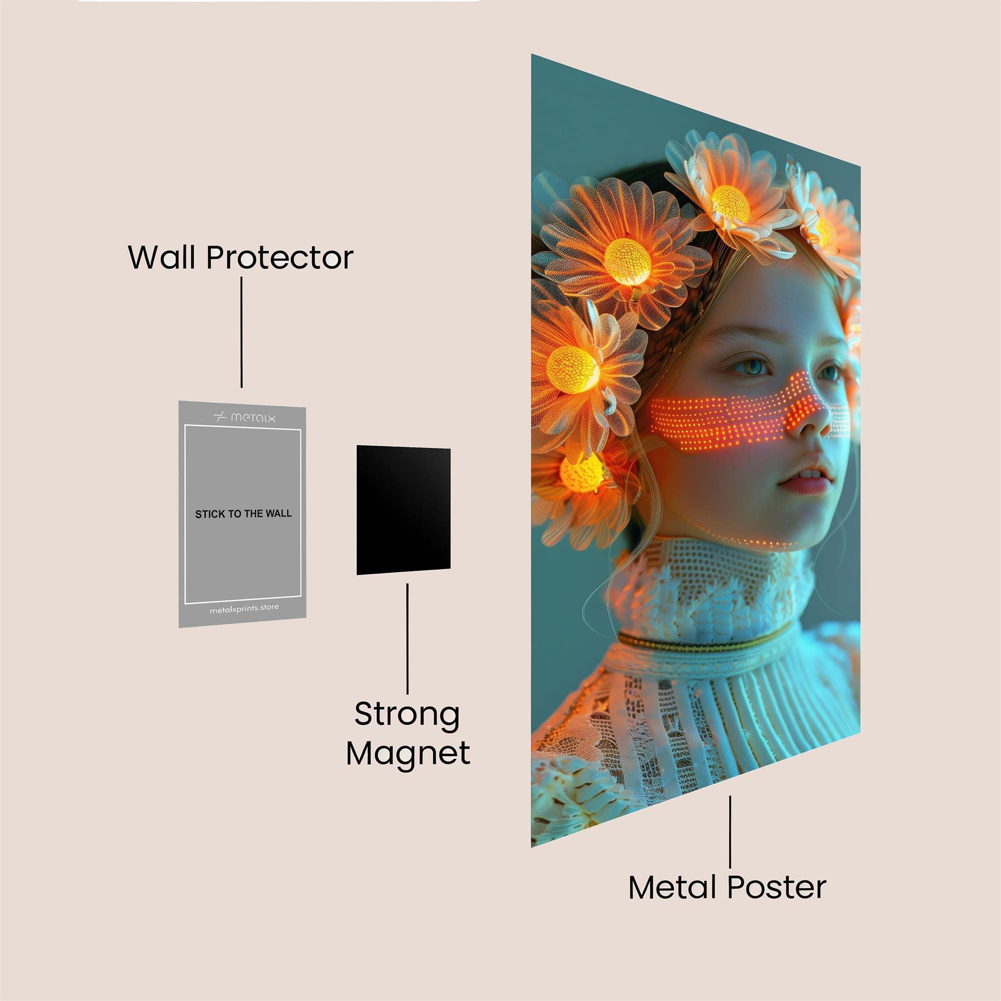 Flower Enigma Safe Wall Magnetic / M