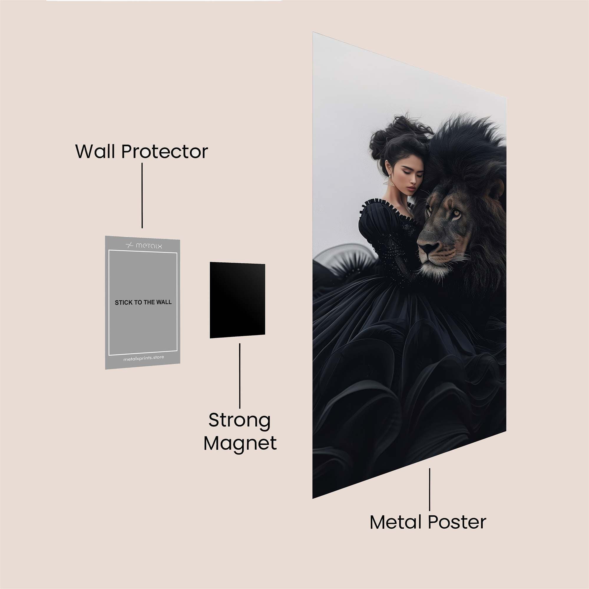 Lioness Serenity Safe Wall Magnetic / M