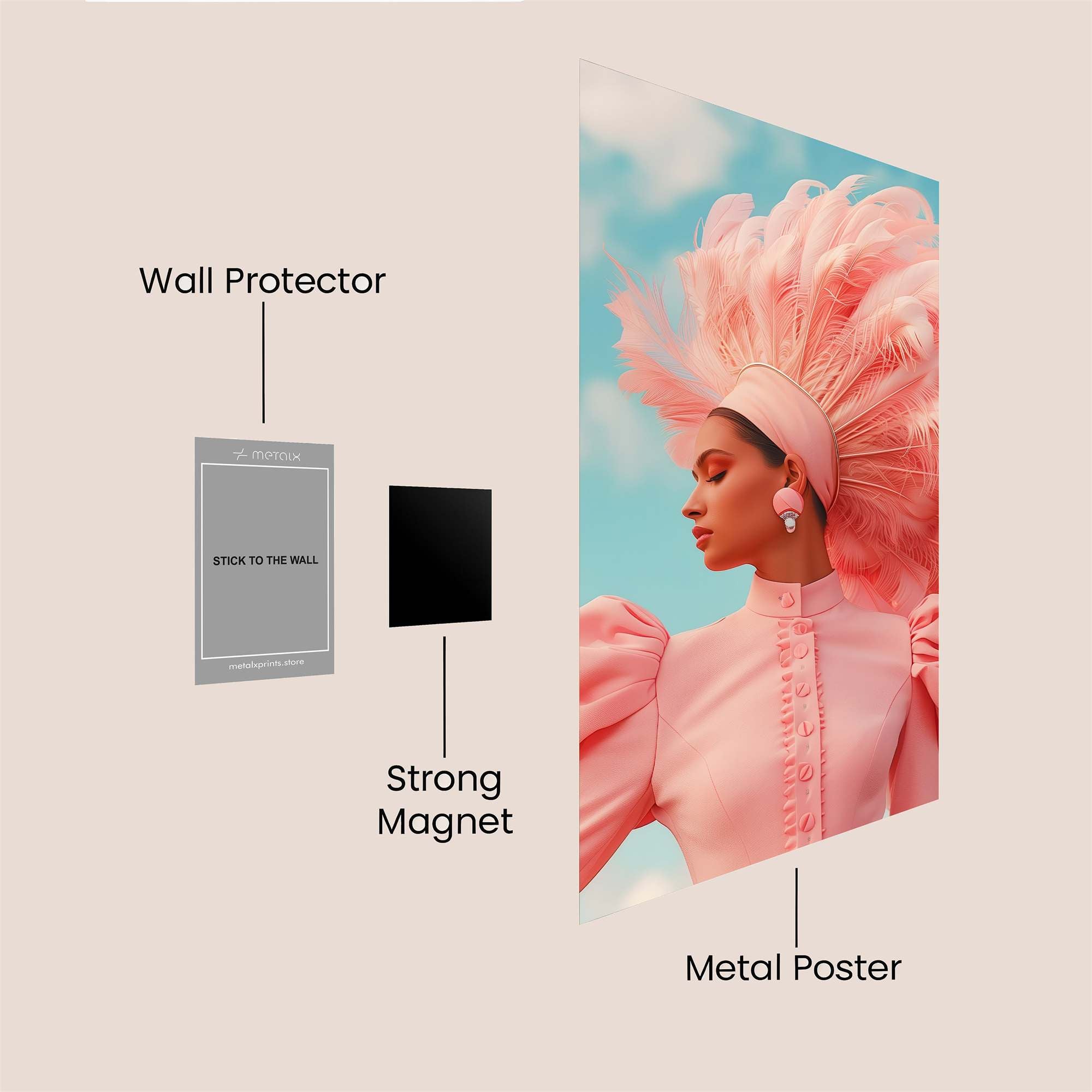 Feather Fantasia Safe Wall Magnetic / M