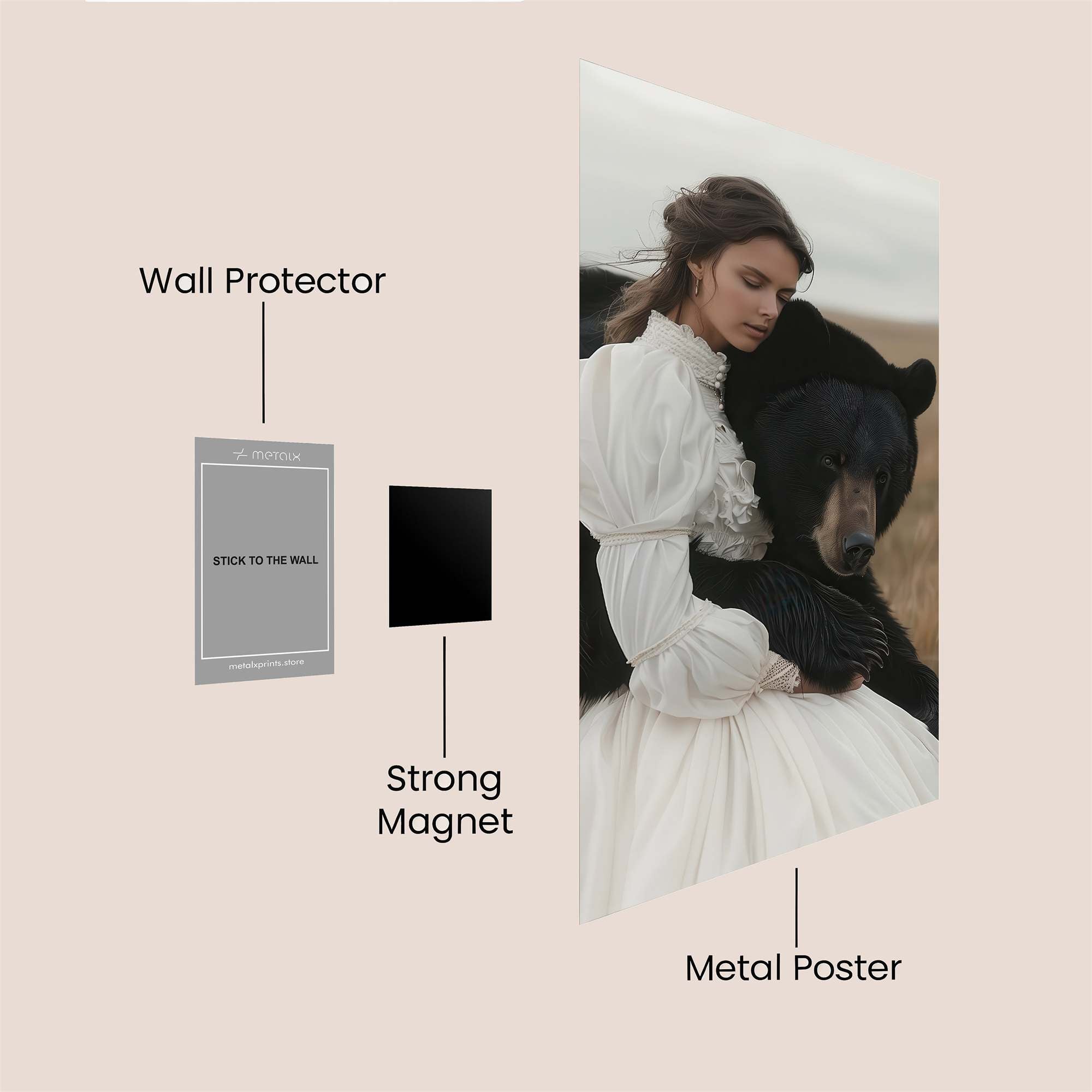 Bear Serenity Safe Wall Magnetic / M