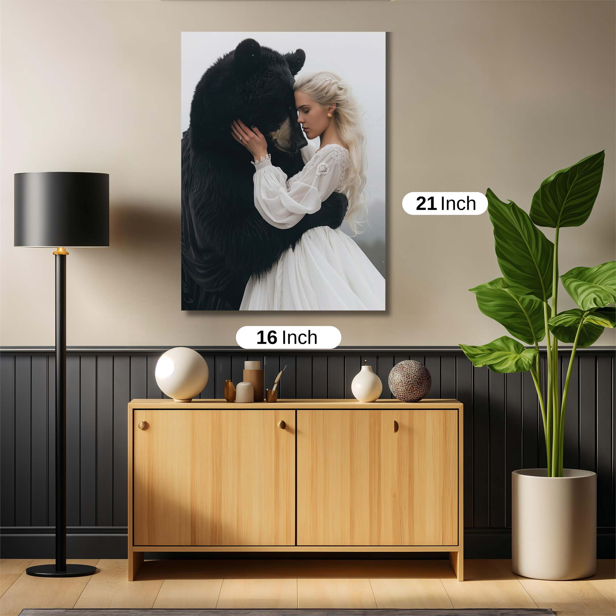 Bear Embrace Safe Wall Magnetic / M