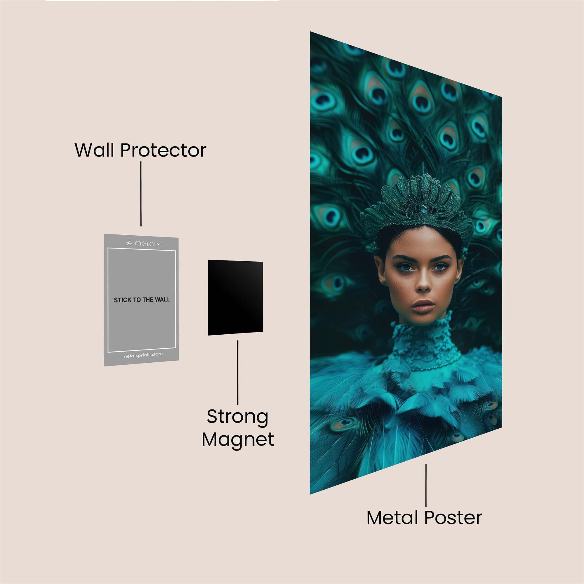 Peacock Majesty Safe Wall Magnetic / M