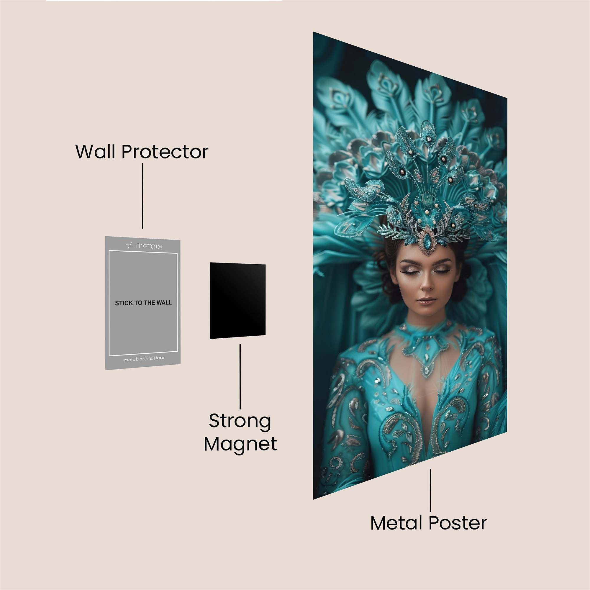 Peacock Majesty Safe Wall Magnetic / M