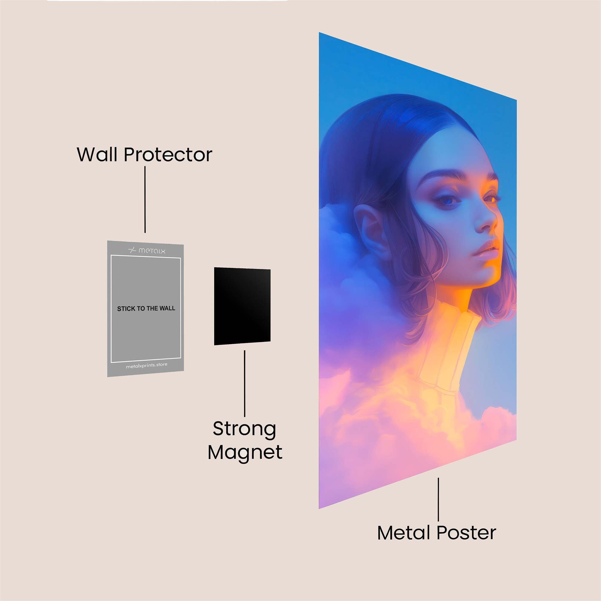 Mystic Aura Safe Wall Magnetic / M