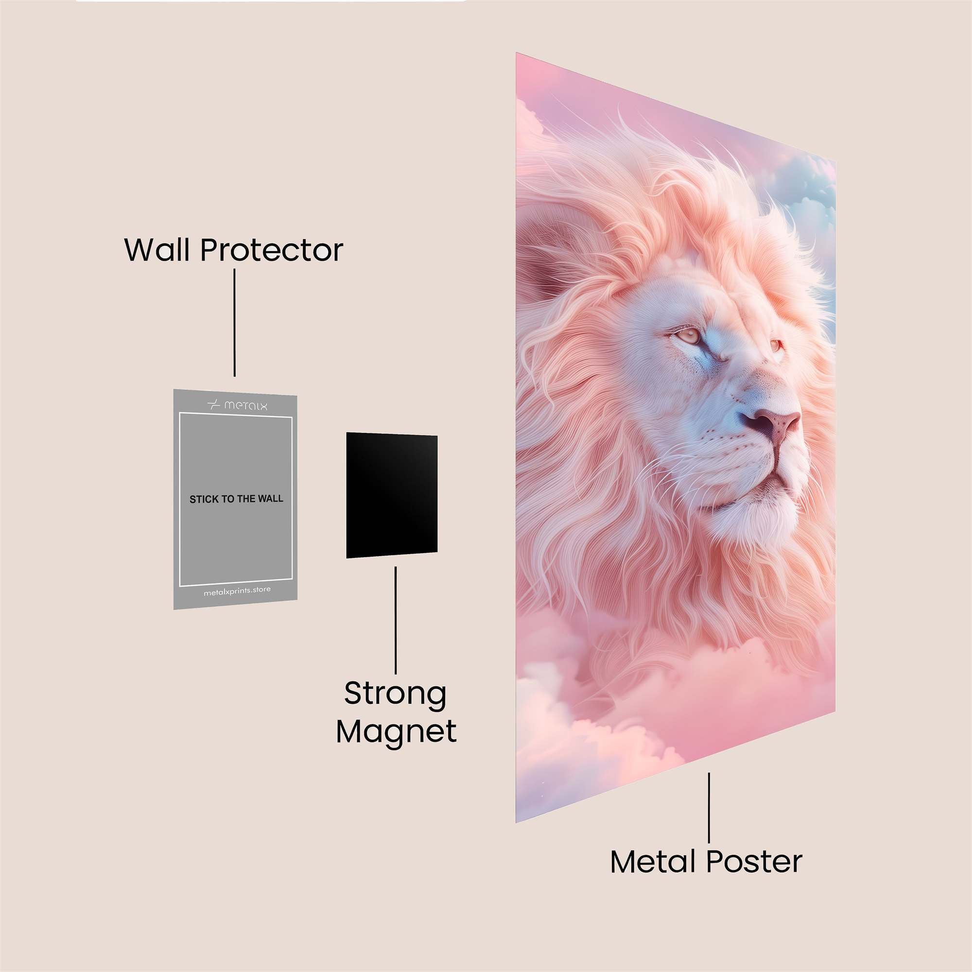 Lion Dreamscape Safe Wall Magnetic / M