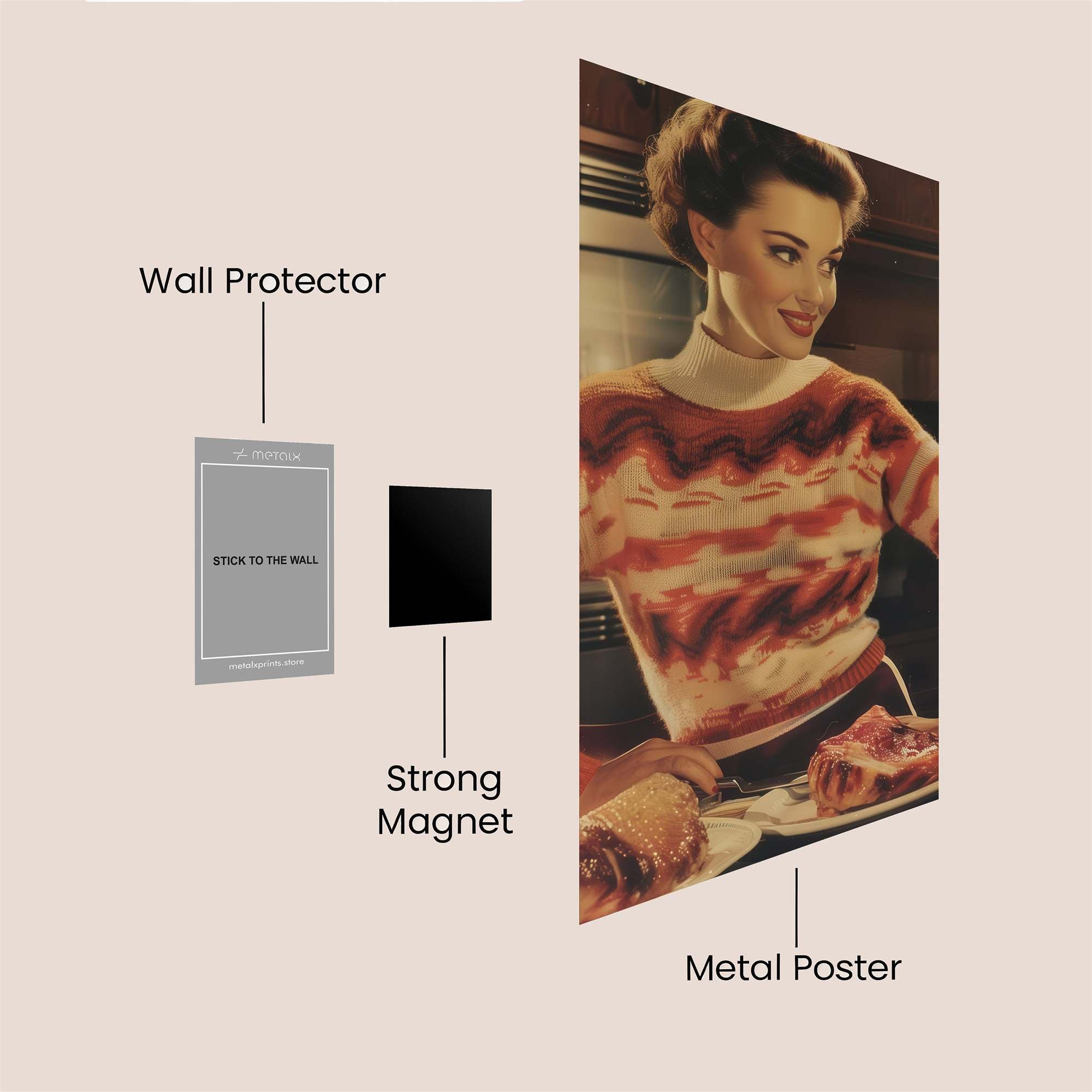 Retro Radiance Safe Wall Magnetic / M