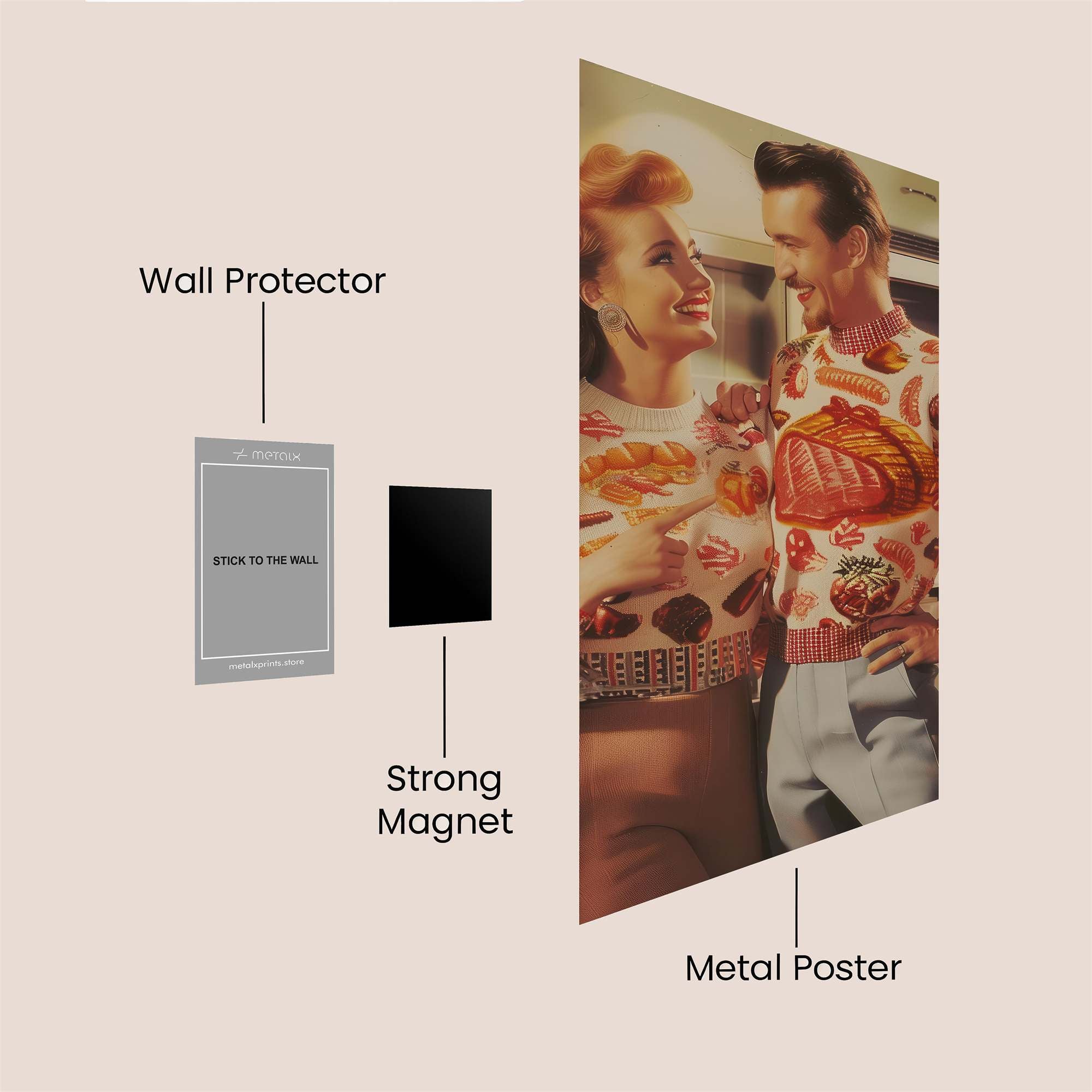 Retro Romance Safe Wall Magnetic / M