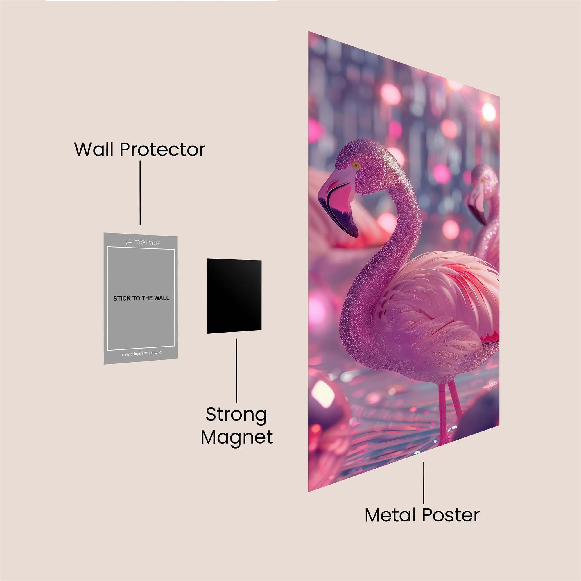 Flamingo Fantasy Safe Wall Magnetic / M
