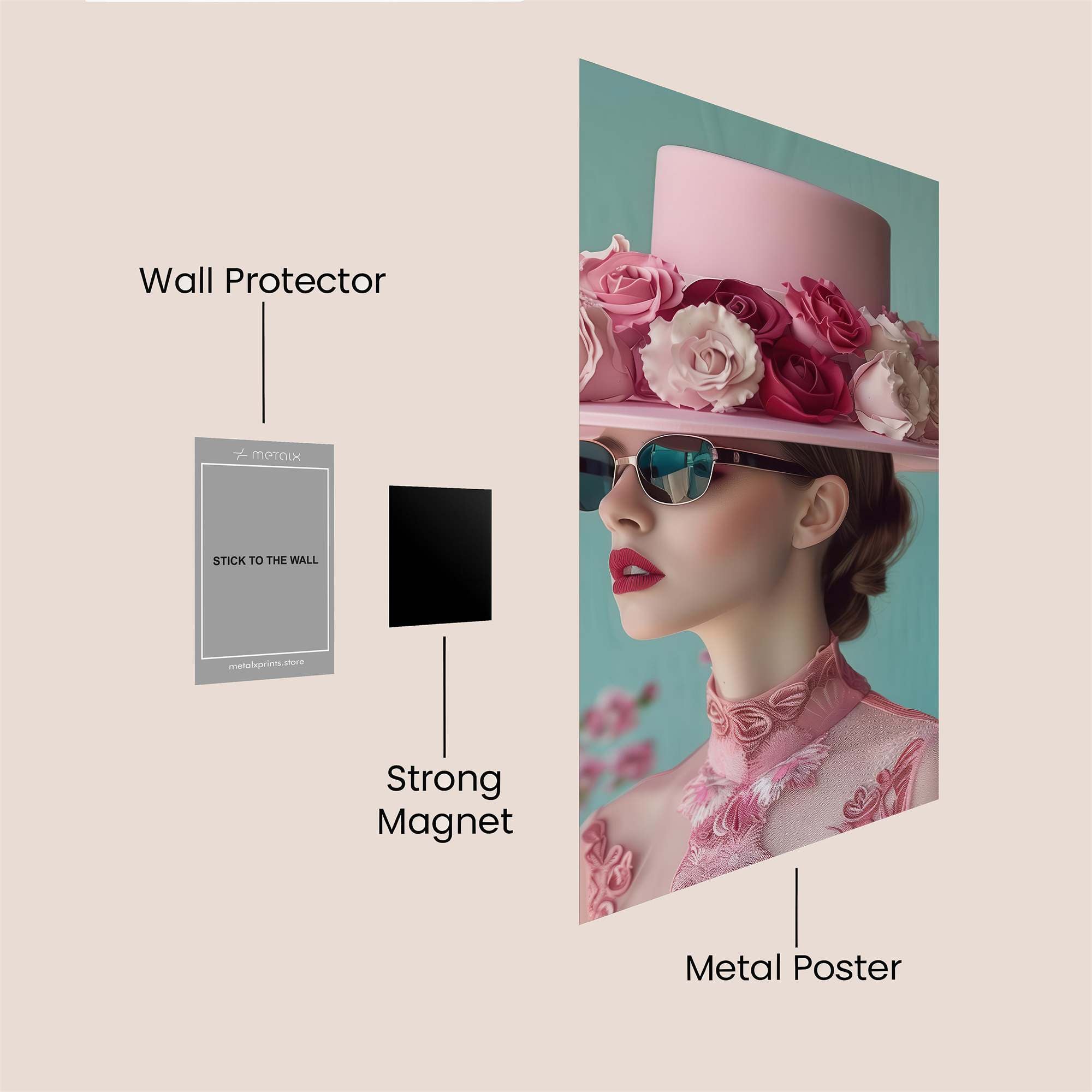 Floral Elegance Safe Wall Magnetic / M