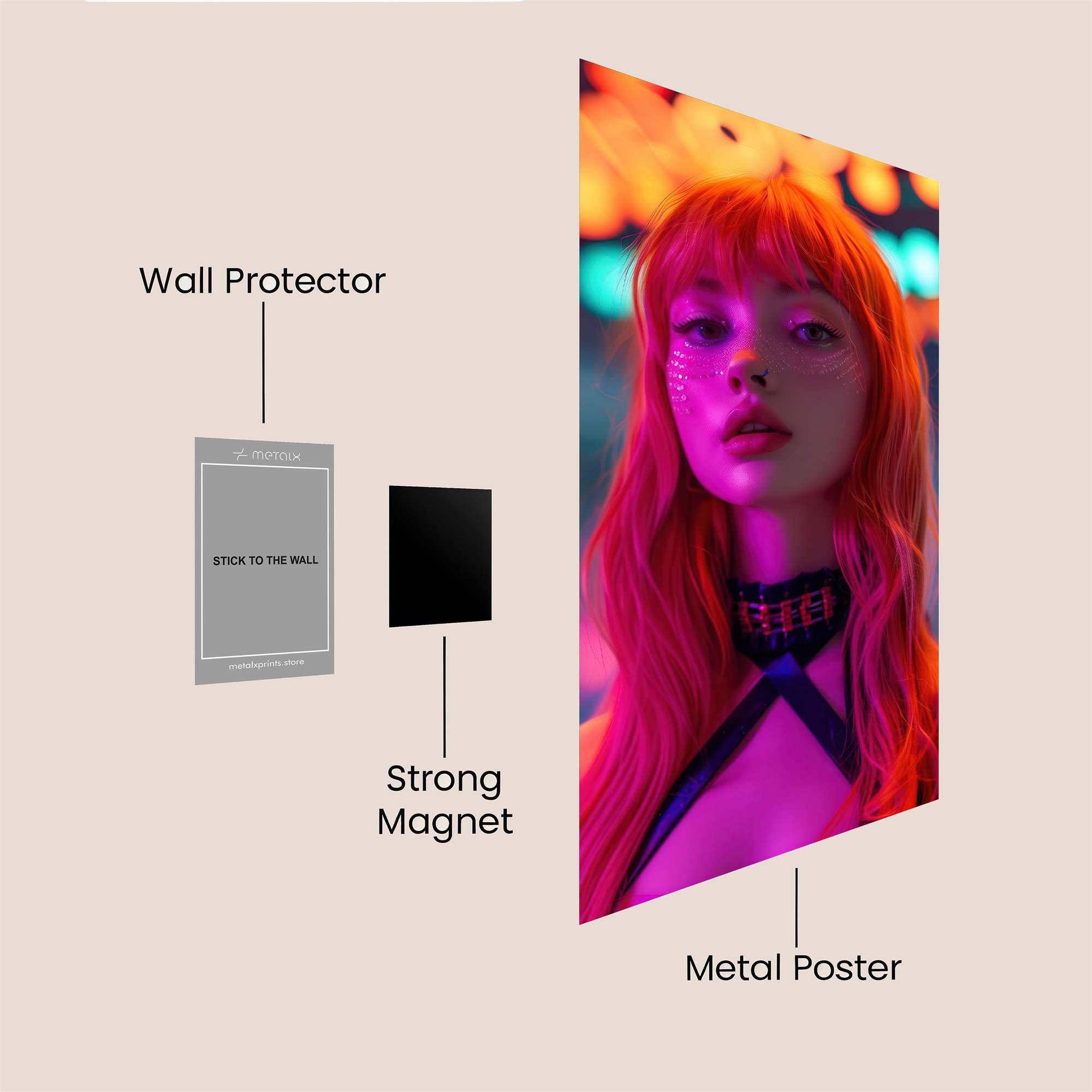 Neon Enigma Safe Wall Magnetic / M