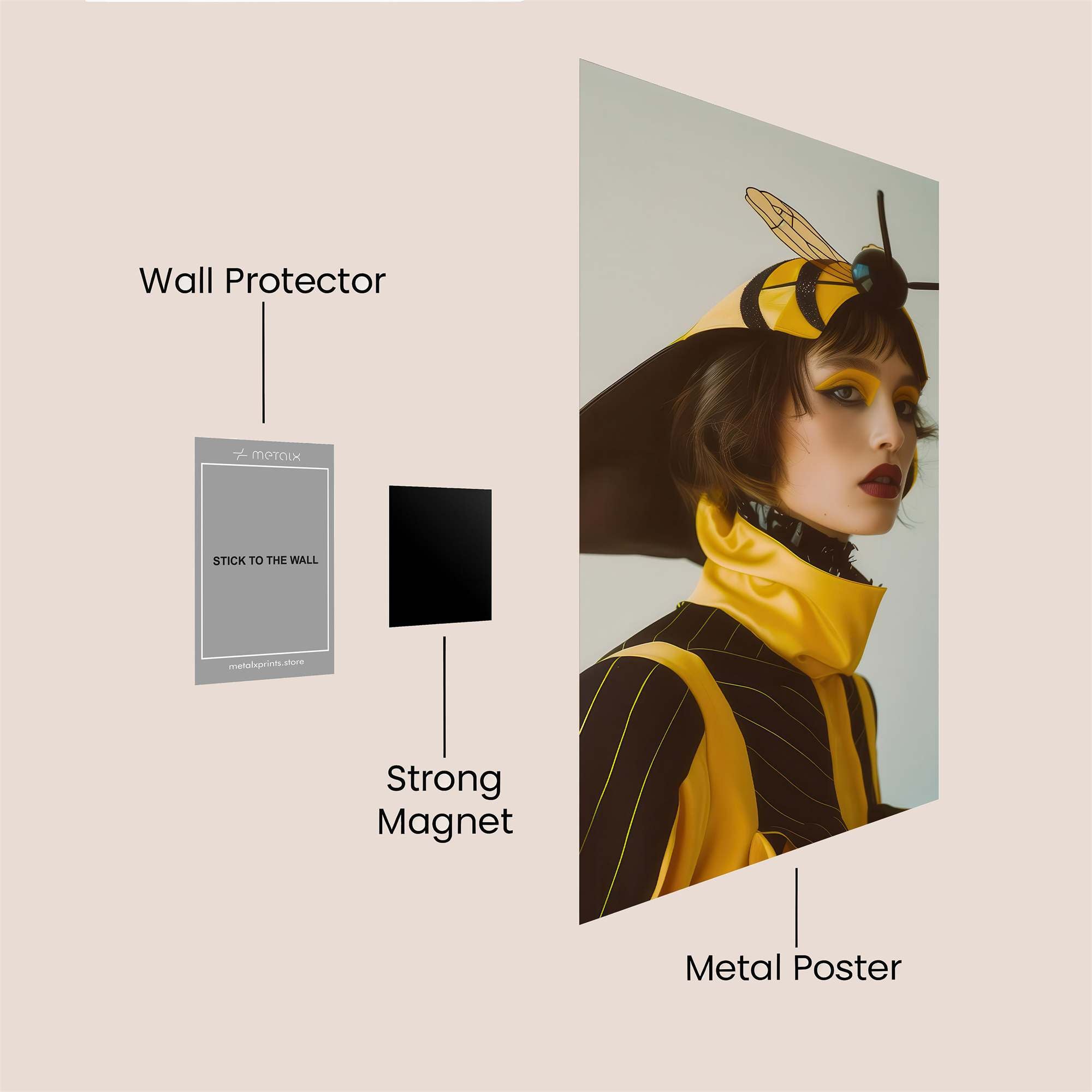 Bee Enigma Safe Wall Magnetic / M