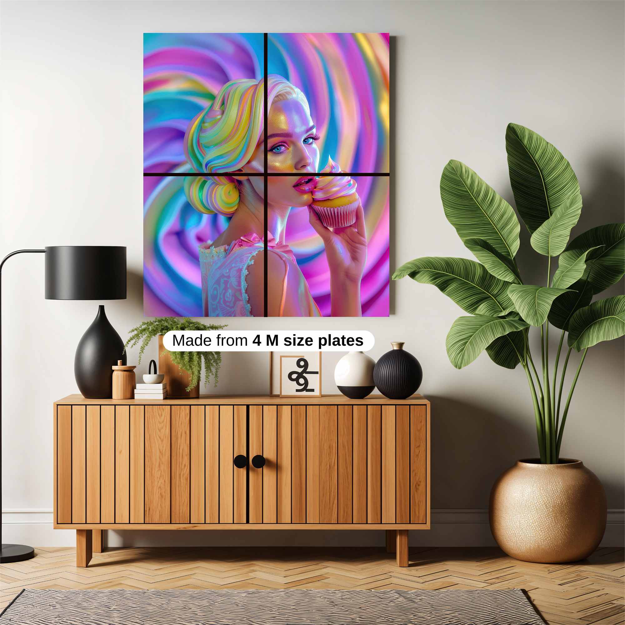 Rainbow Whimsy Safe Wall Magnetic / M