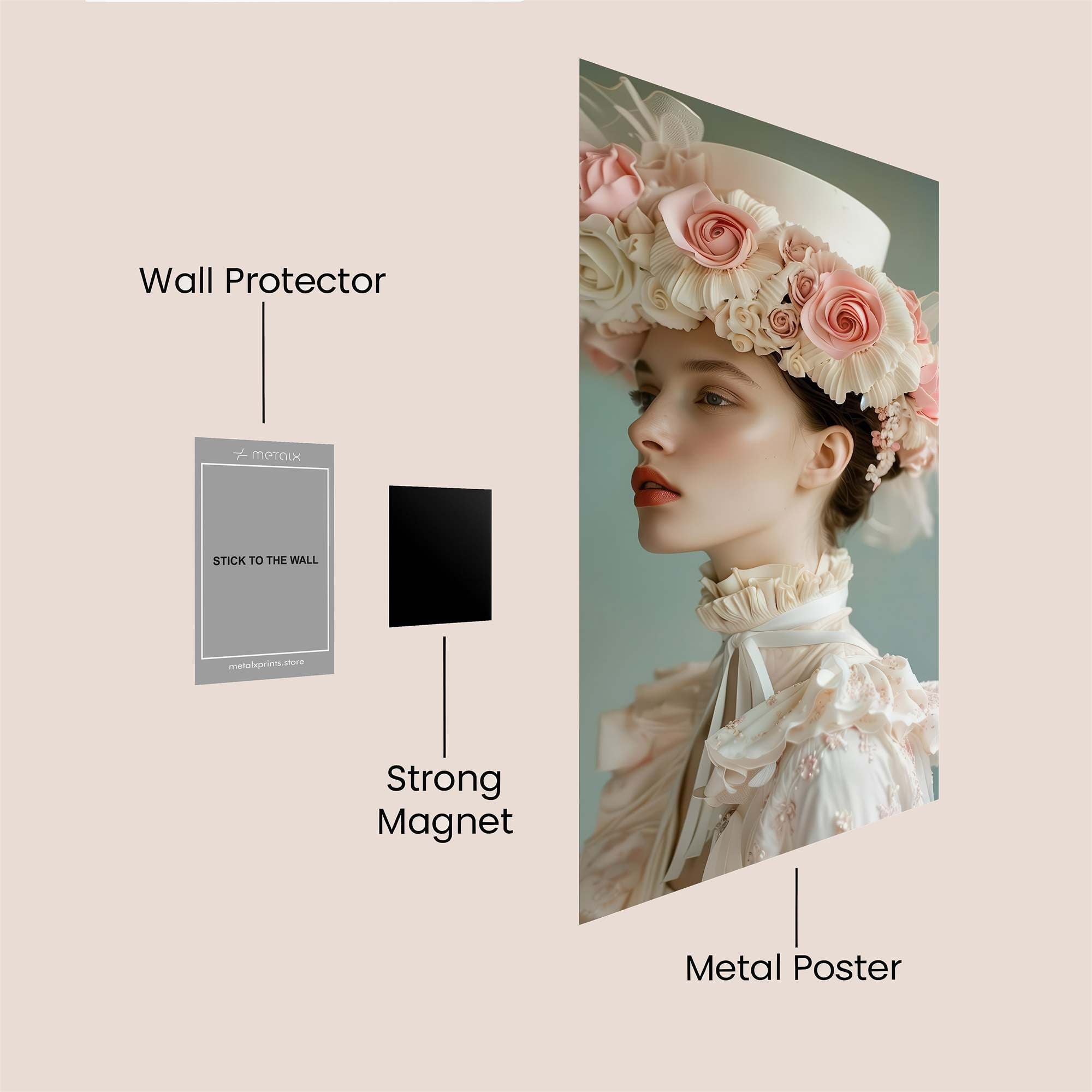 Floral Elegance Safe Wall Magnetic / M