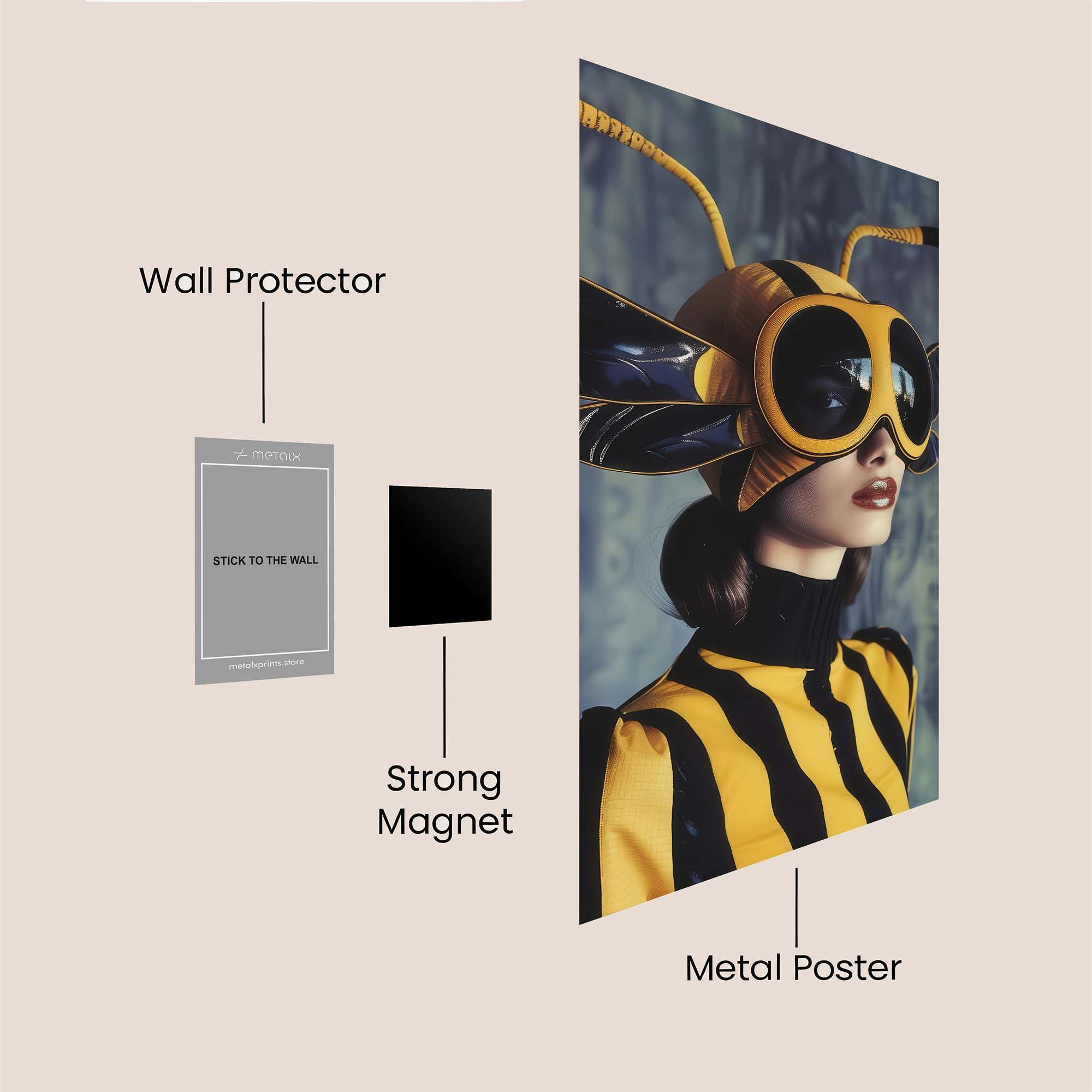 Bee Enigma Safe Wall Magnetic / M
