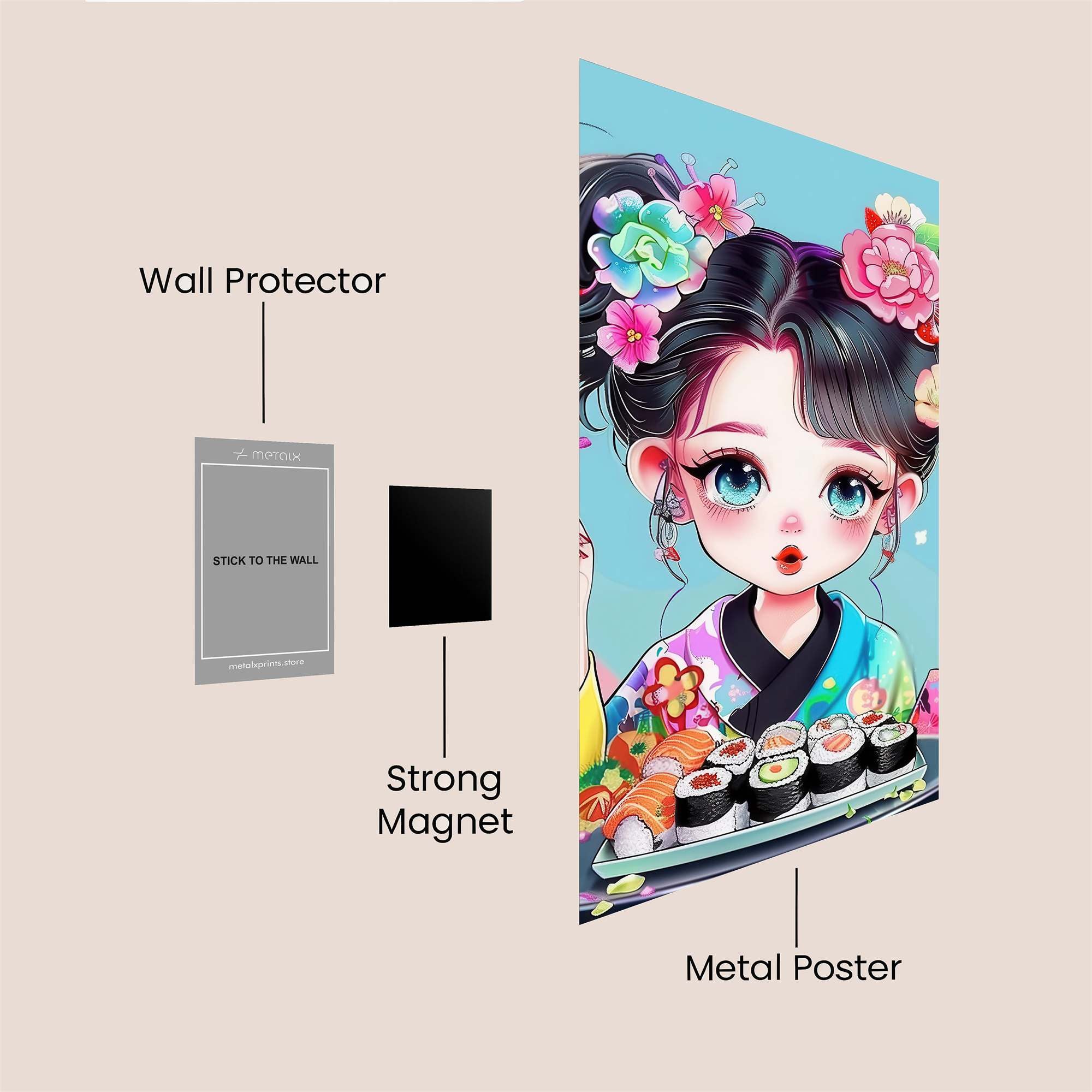 Sushi Delight Safe Wall Magnetic / M