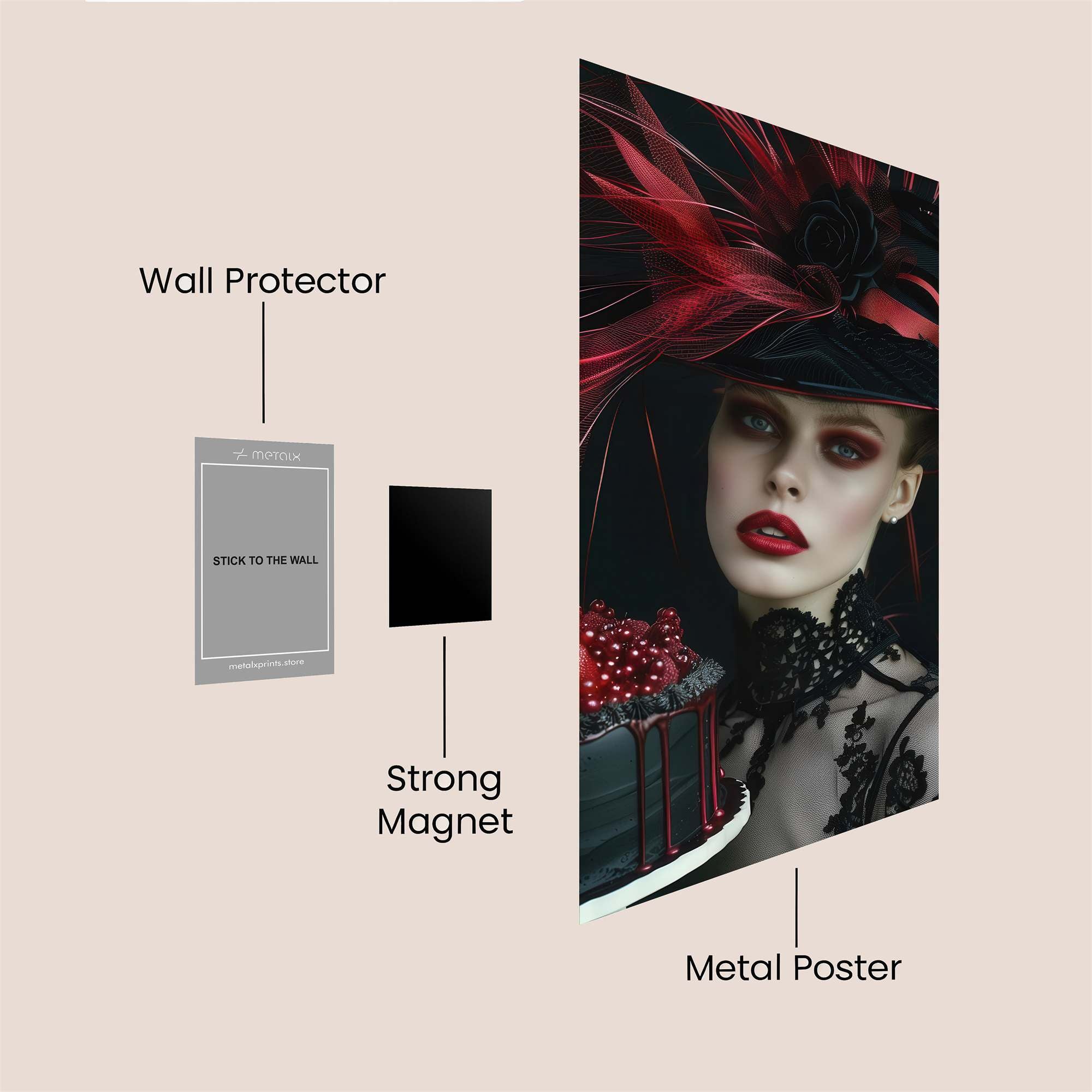 Gothic Elegance Safe Wall Magnetic / M