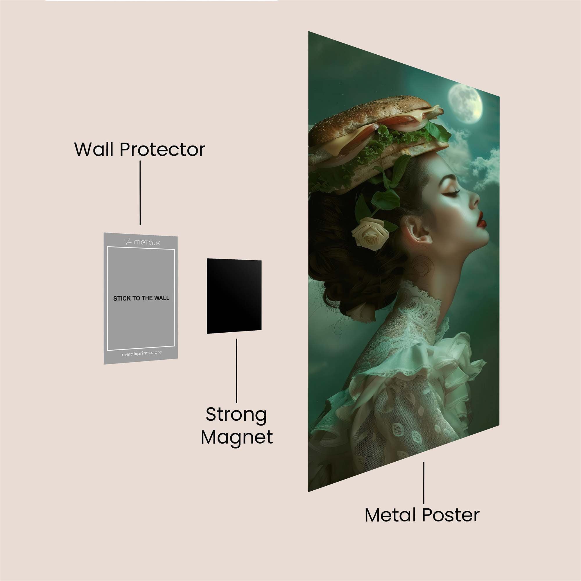 Moonlit Feast Safe Wall Magnetic / M