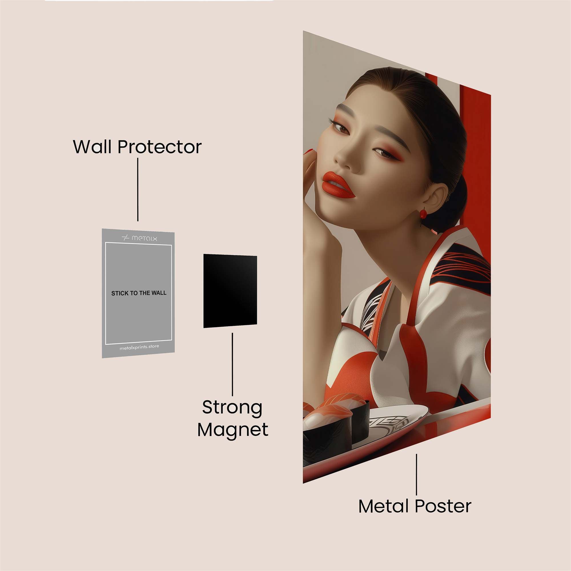 Geisha Elegance Safe Wall Magnetic / M