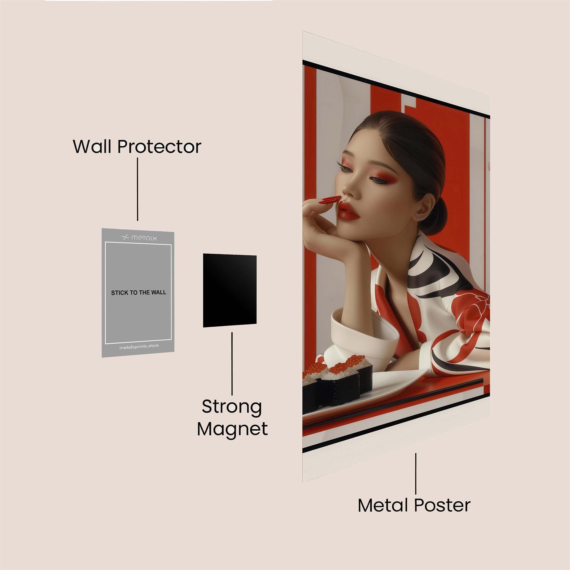 Sushi Serenity Safe Wall Magnetic / M