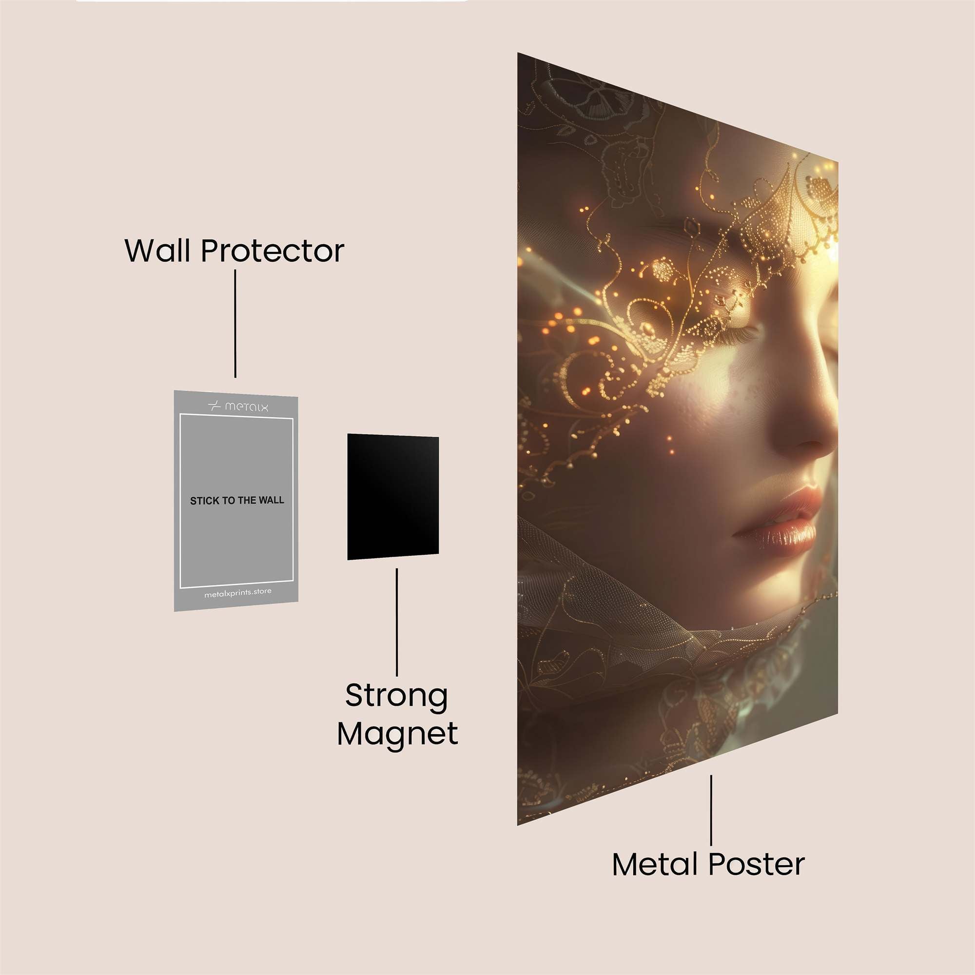 Veiled Serenity Safe Wall Magnetic / M