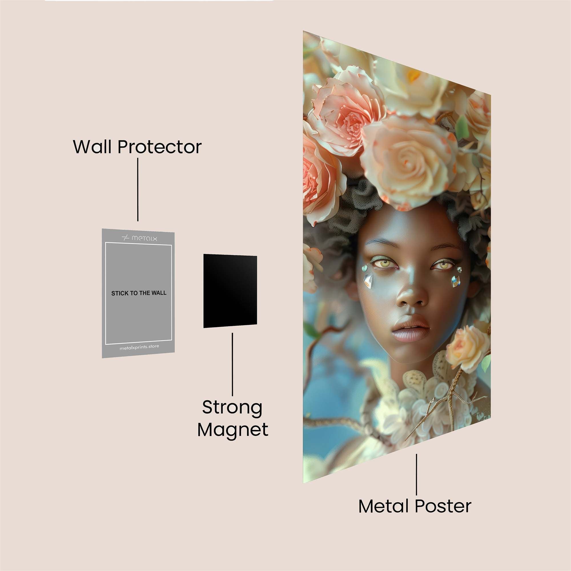 Floral Enchantment Safe Wall Magnetic / M