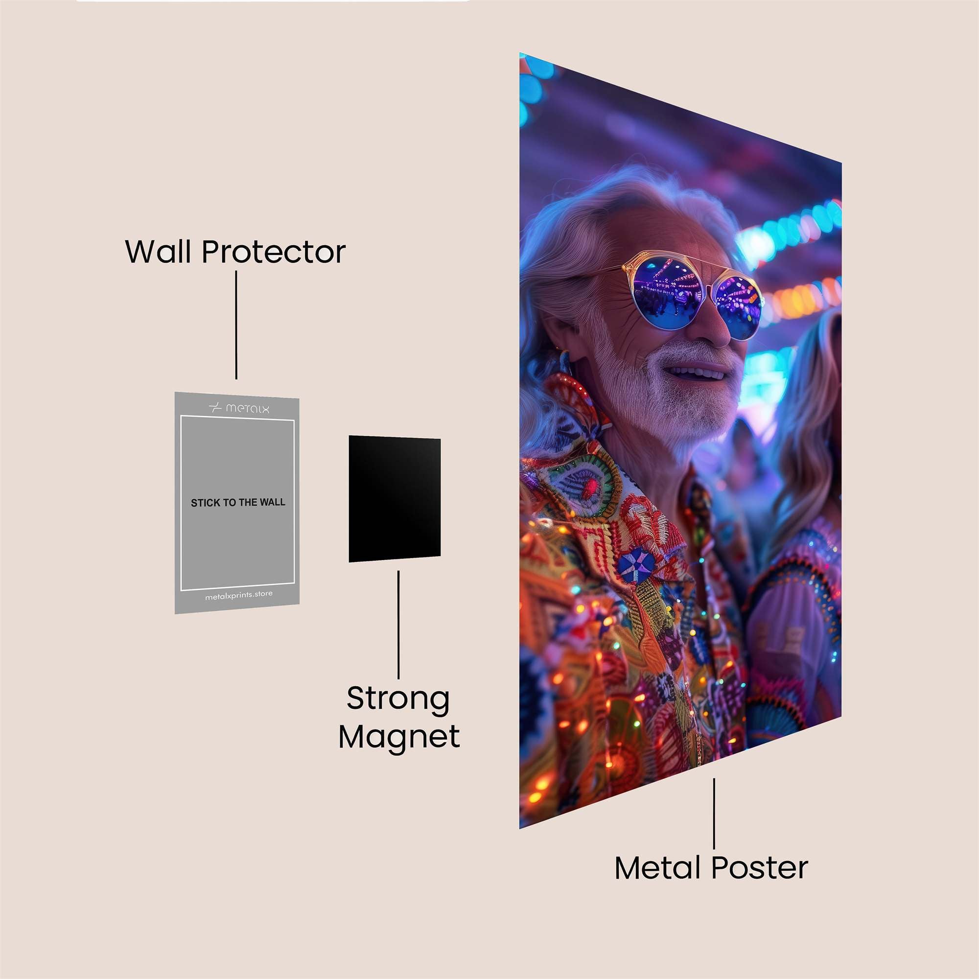 Neon Bliss Safe Wall Magnetic / M
