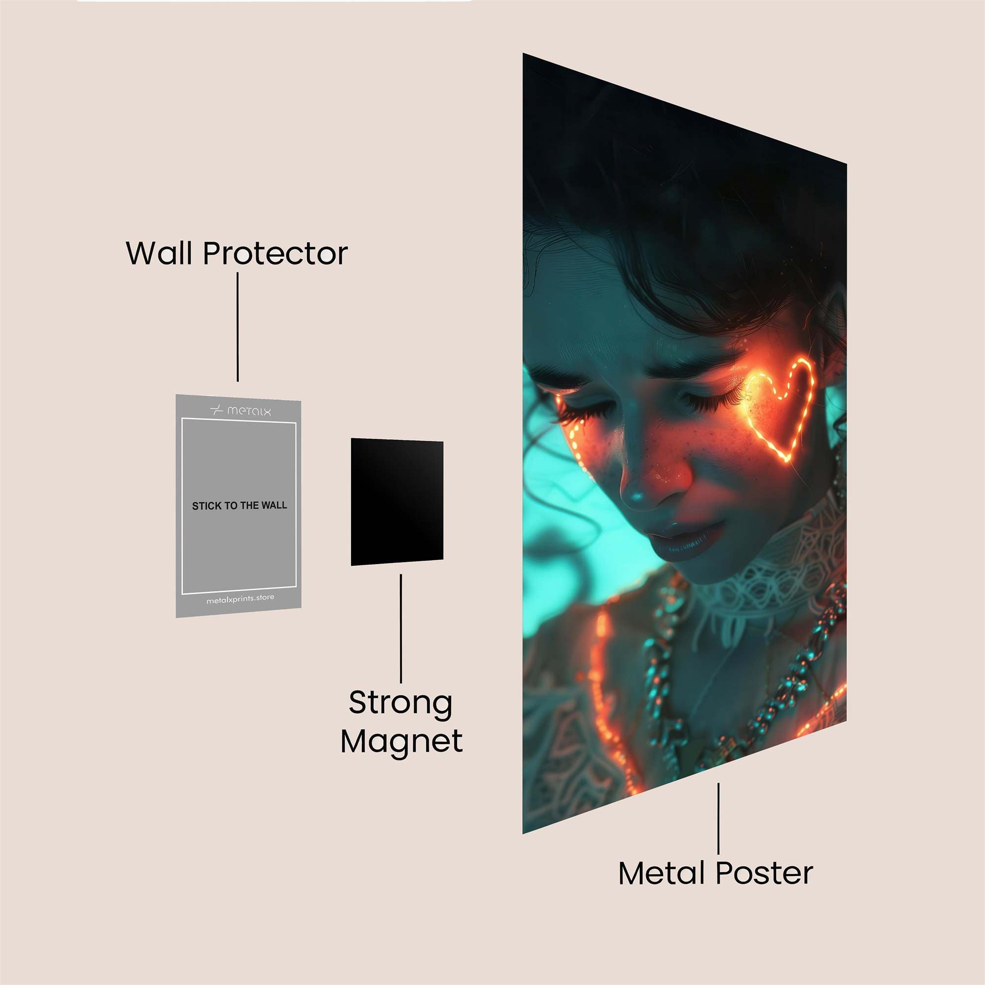 Heartache Glow Safe Wall Magnetic / M