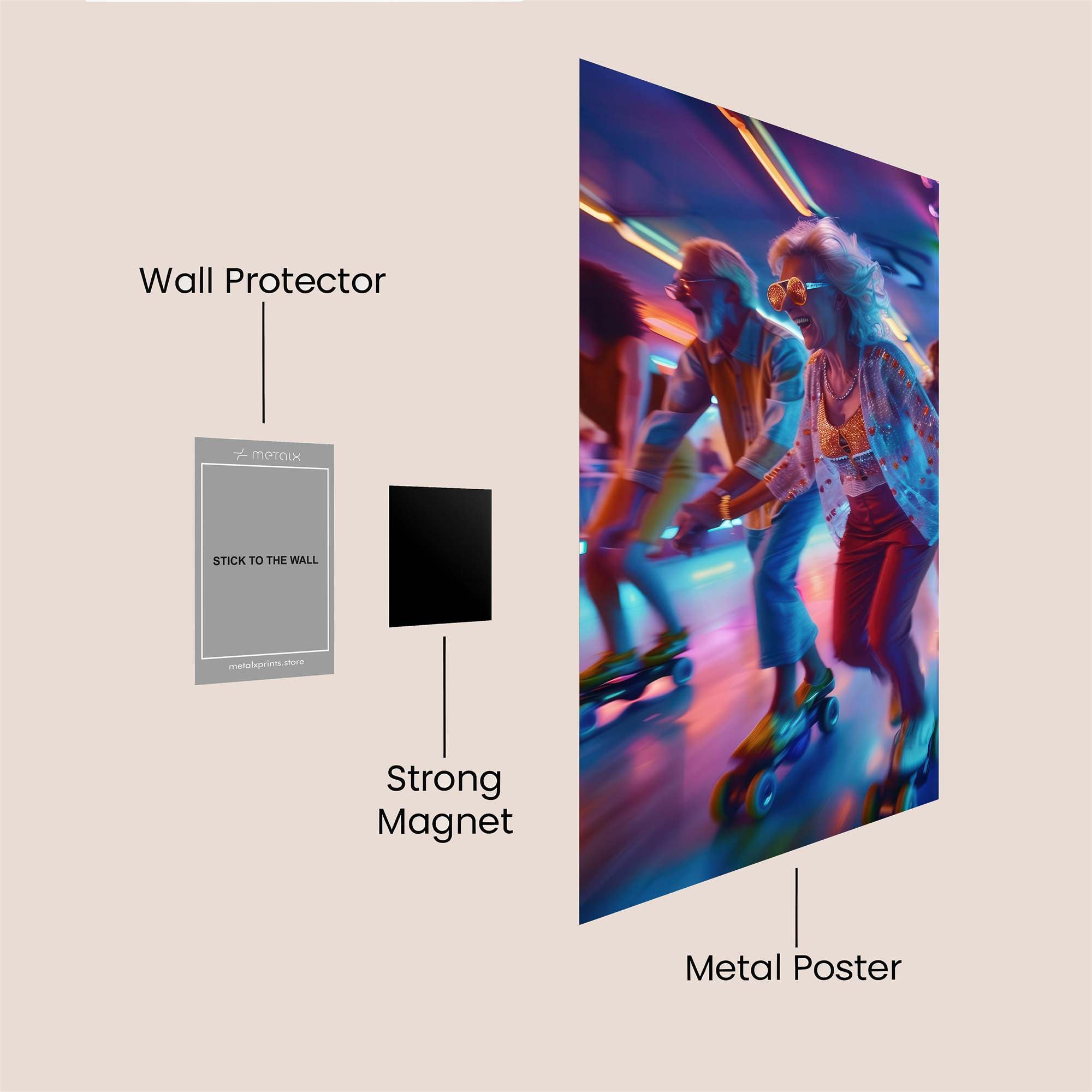 RollerRave Safe Wall Magnetic / M