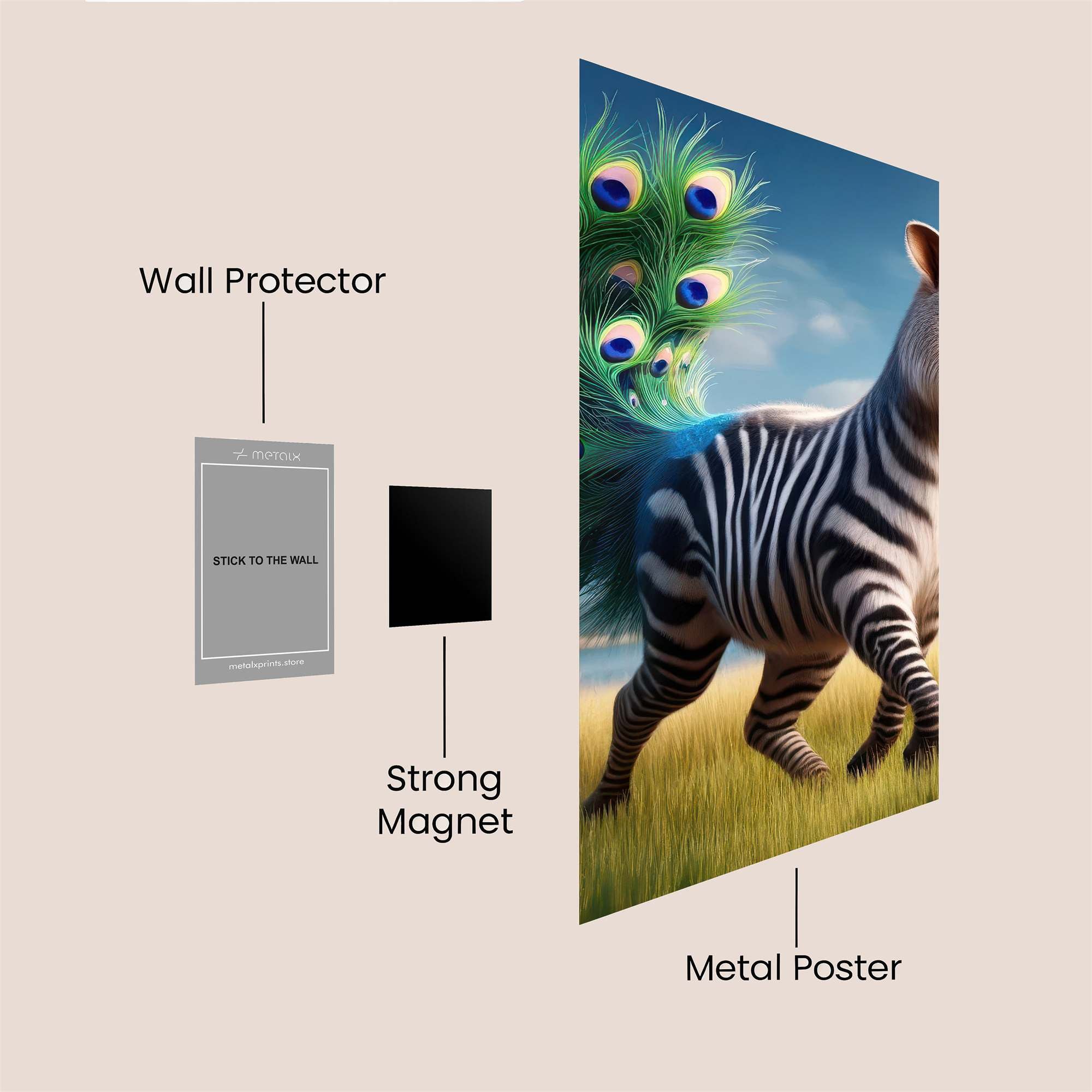 ZebraWhimsy Safe Wall Magnetic / M