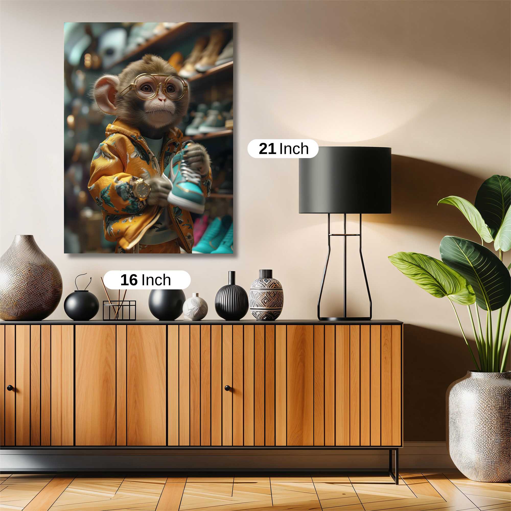 Monkey Fashionista Safe Wall Magnetic / M