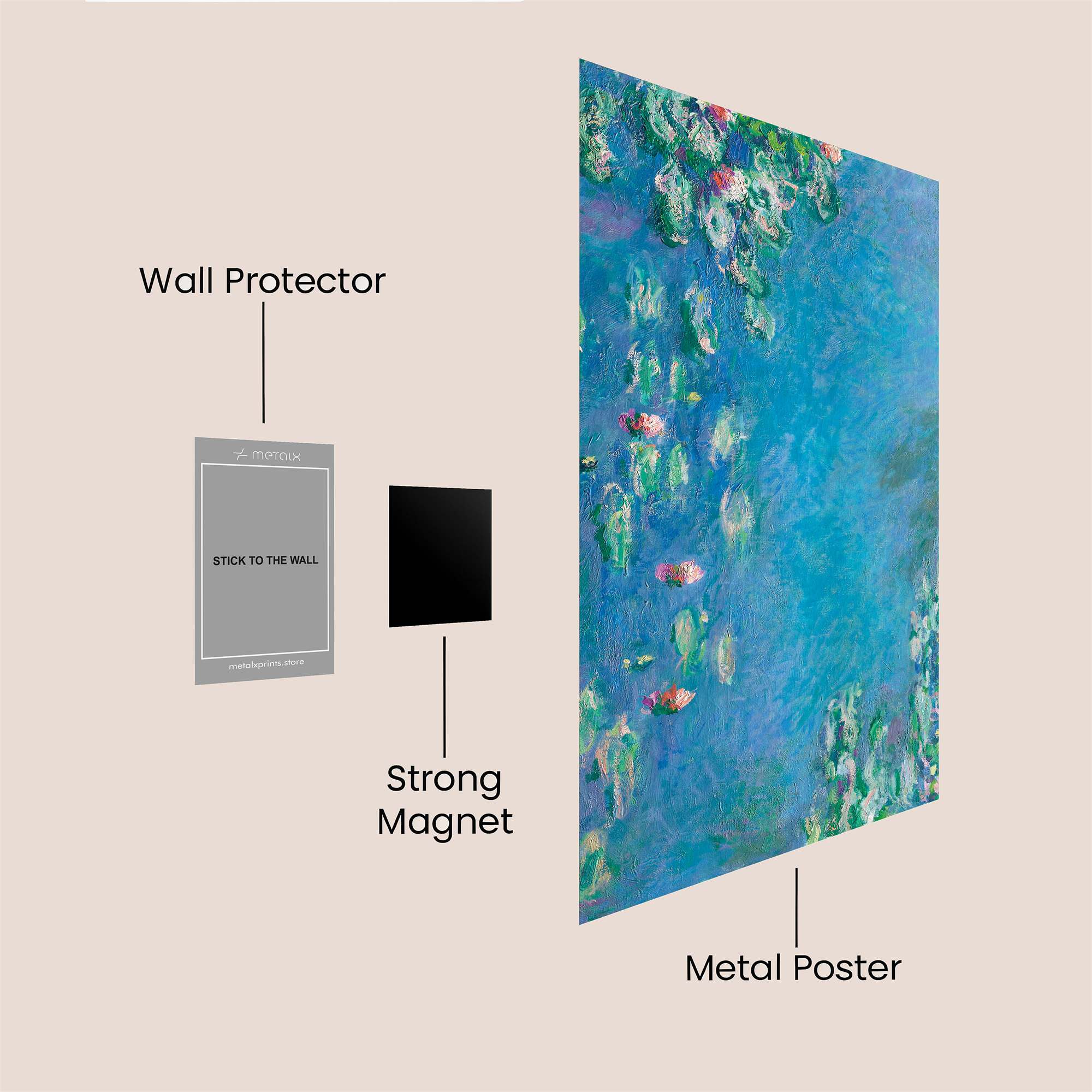 Monet's Serenity Safe Wall Magnetic / M