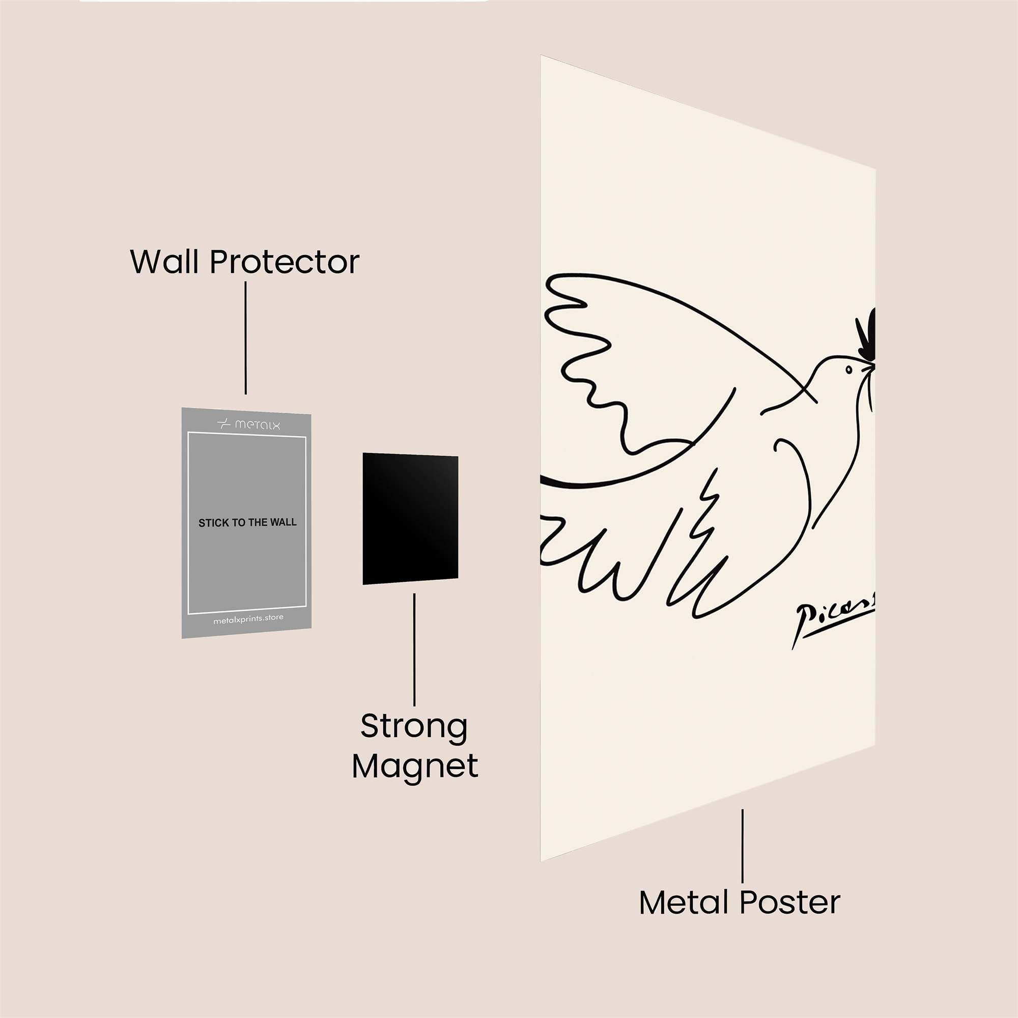 Picasso Peace Safe Wall Magnetic / M
