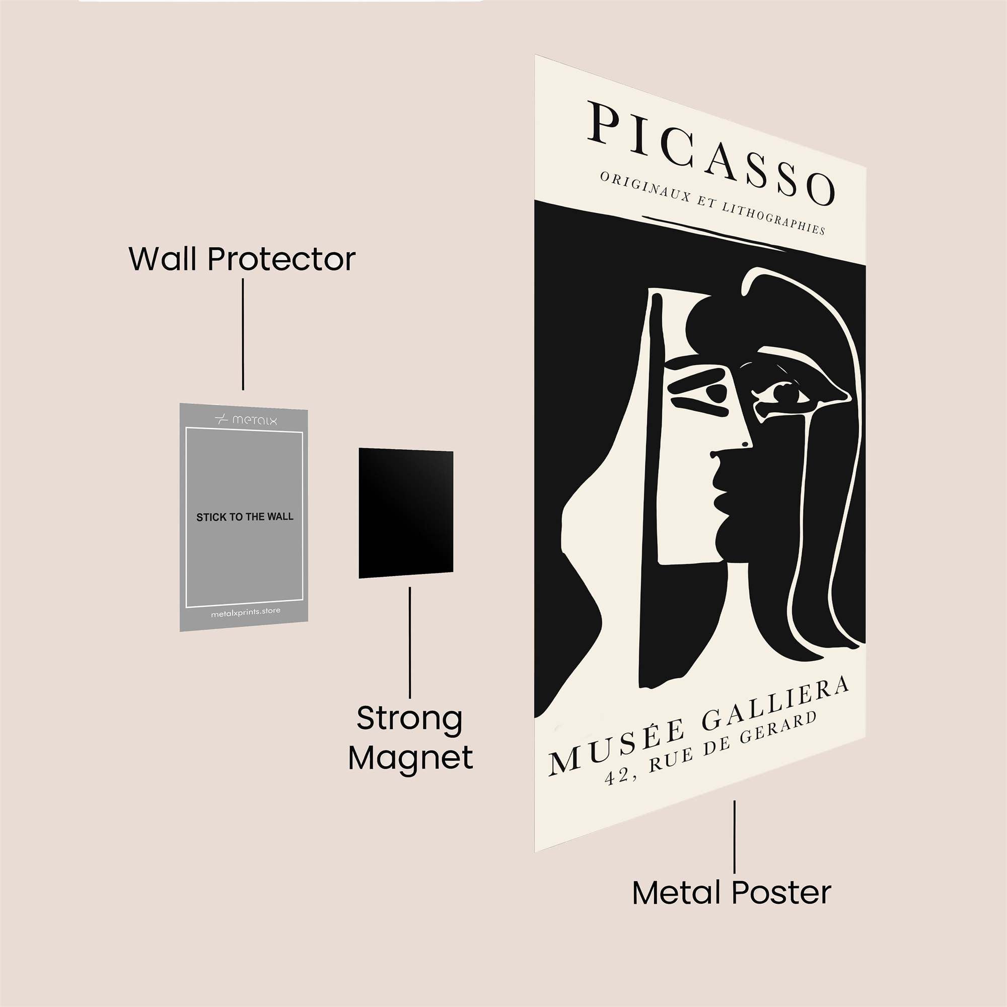 Picasso Pensive Safe Wall Magnetic / M