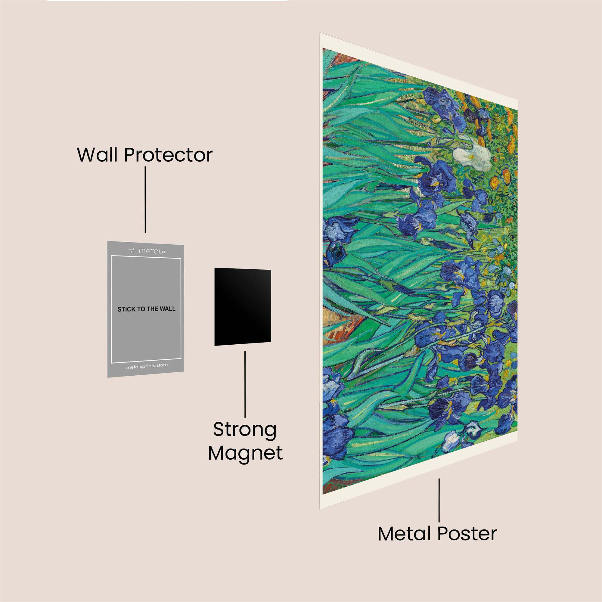Van Gogh's Serenity Safe Wall Magnetic / M