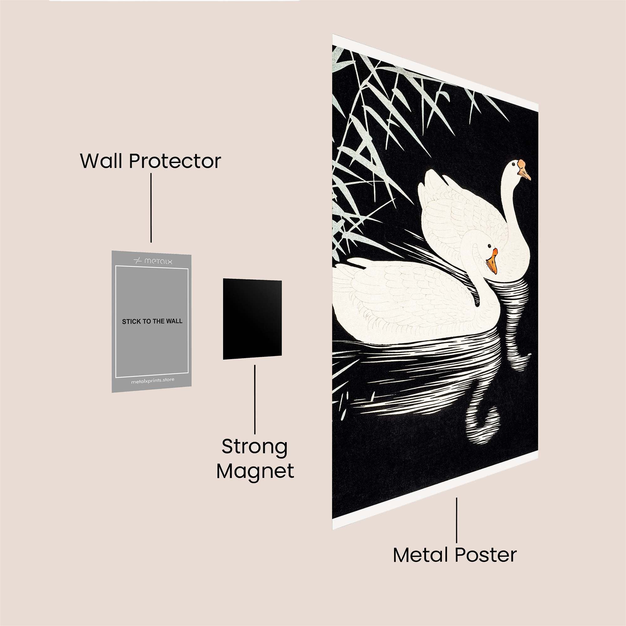 Swan Serenity Safe Wall Magnetic / M